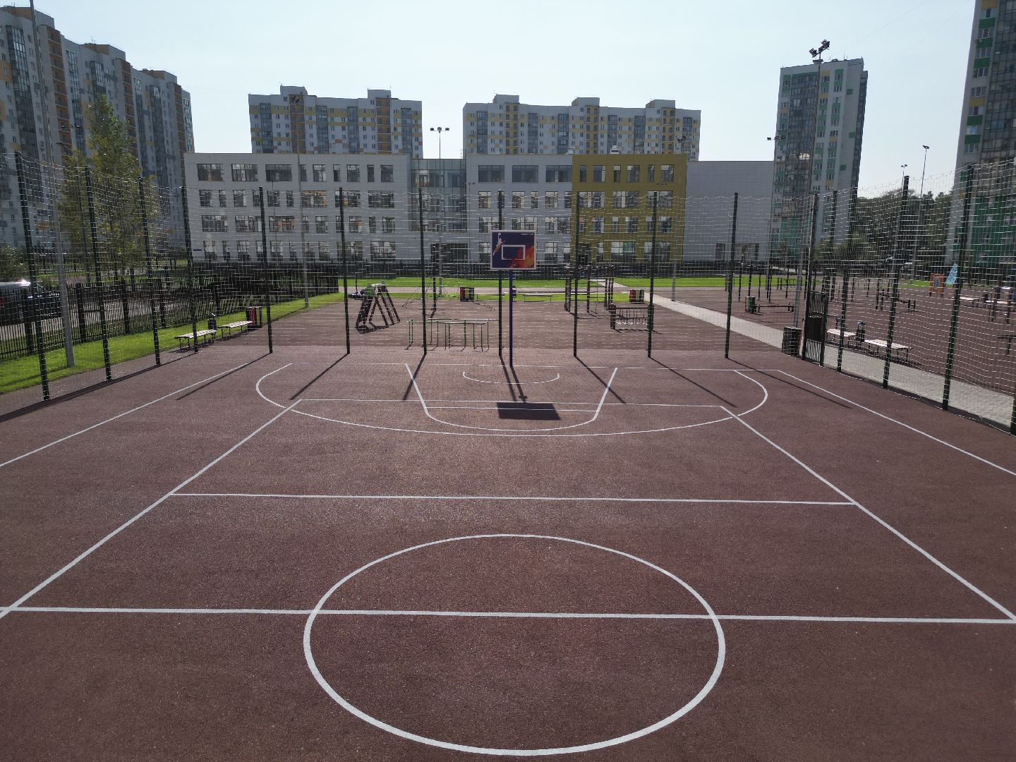 видео с коптера, мытищи, образование, строительство, школа,