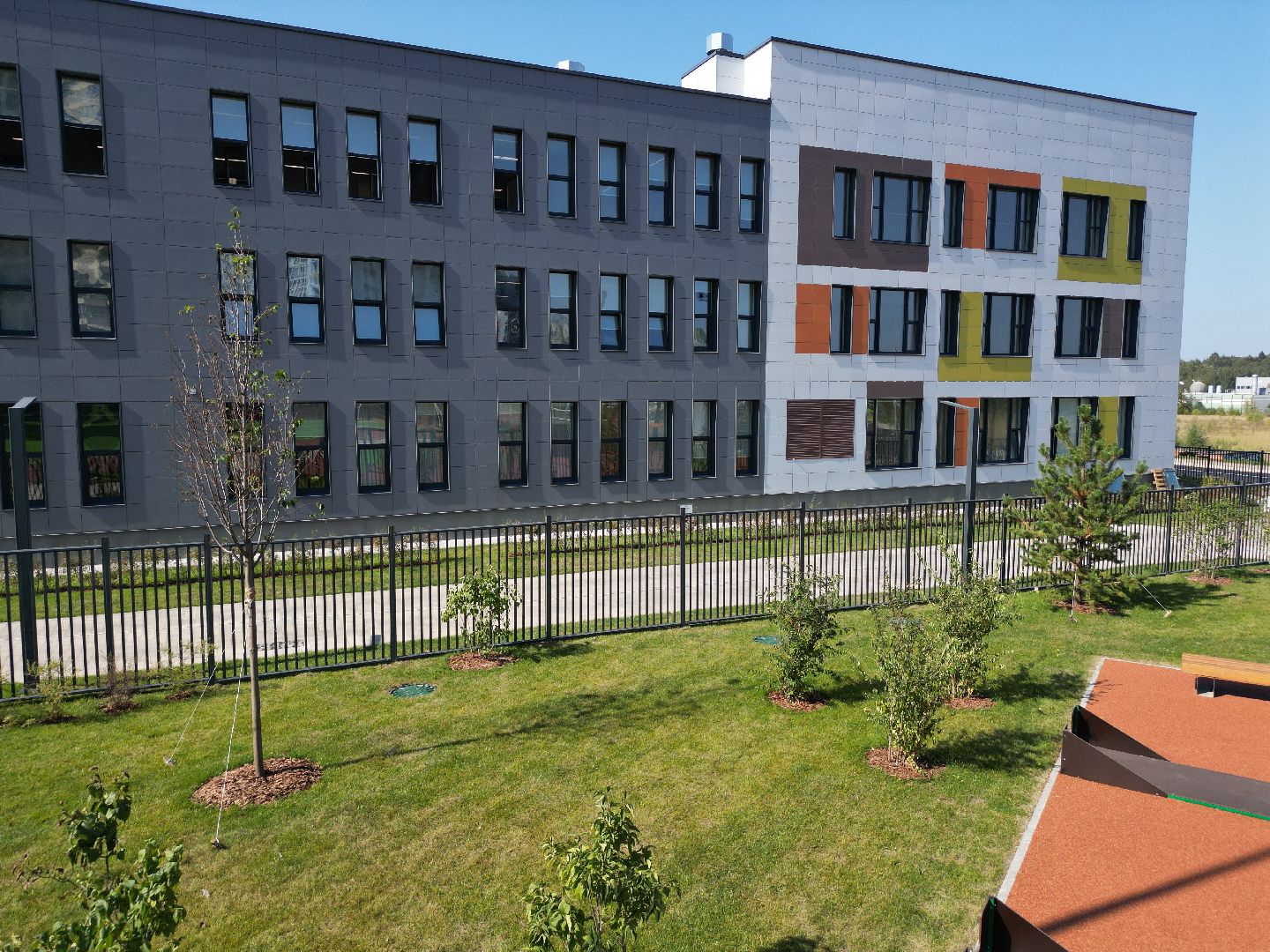 видео с коптера, мытищи, строительство, школа, образование,