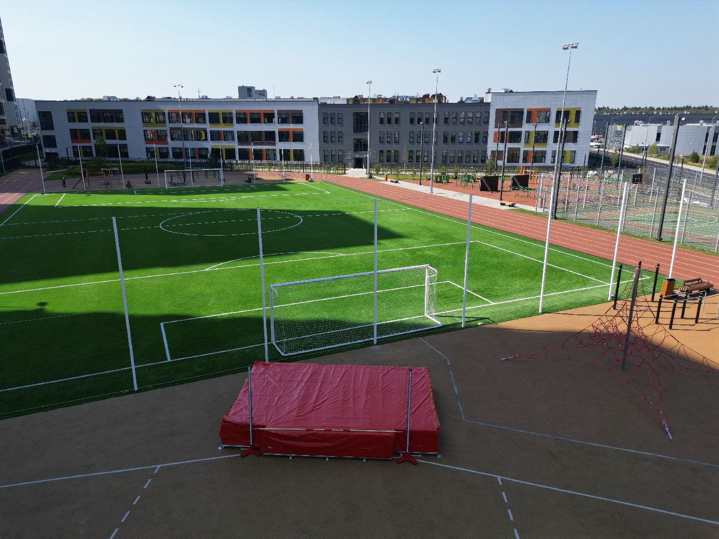 видео с коптера, мытищи, строительство, школа, образование,