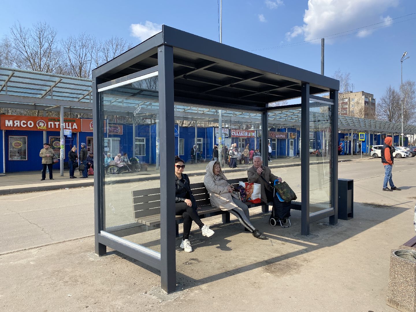 Чехов, транспорт, остановка, автовокзал, павильон