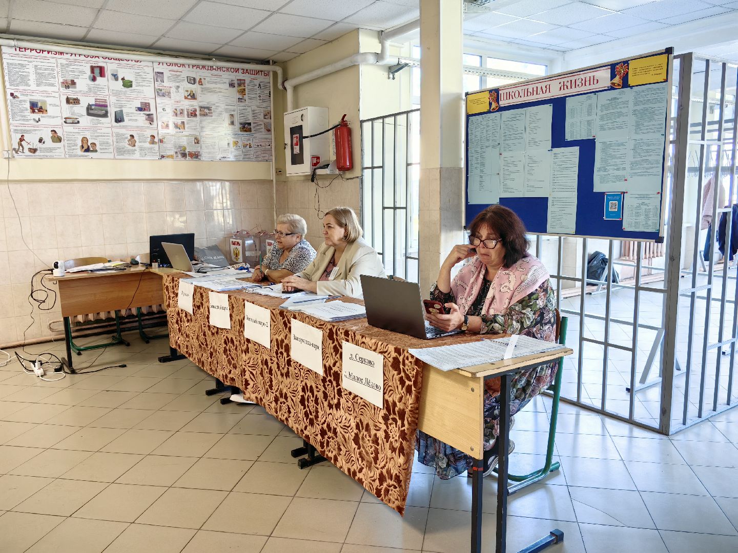 выборы, уик, безопасность, металлодетектор, полиция, камеры видеонаблюдения,