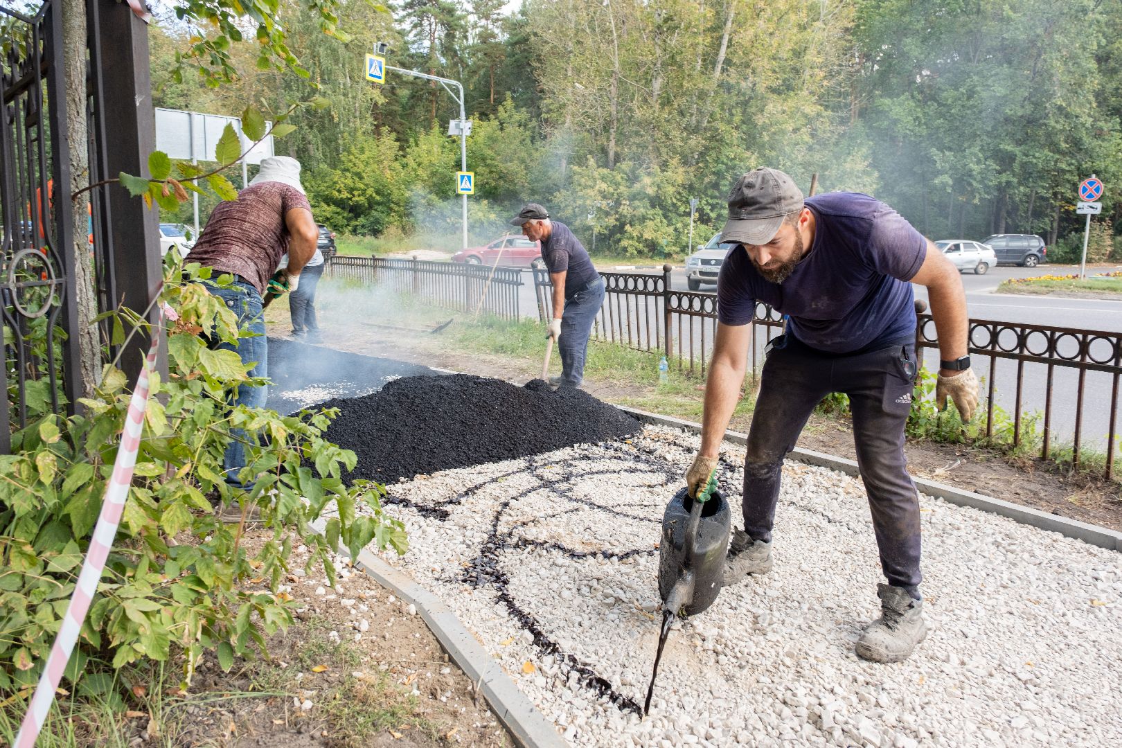 лыткарино, благоустройство городских территорий, асфальтирование тротуара,