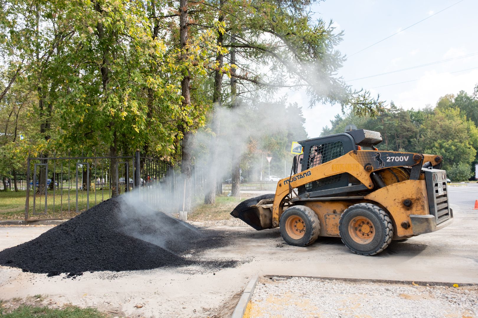 лыткарино, благоустройство городских территорий, асфальтирование тротуара,