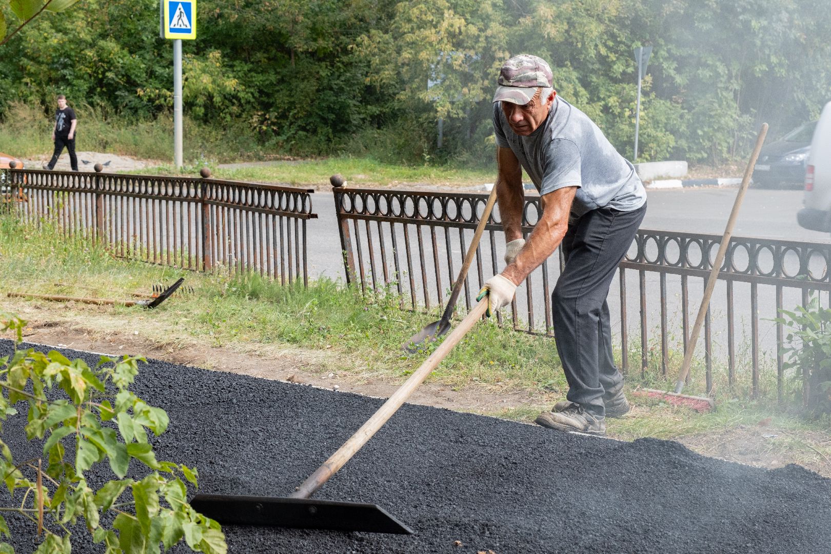 лыткарино, благоустройство городских территорий, асфальтирование тротуара,