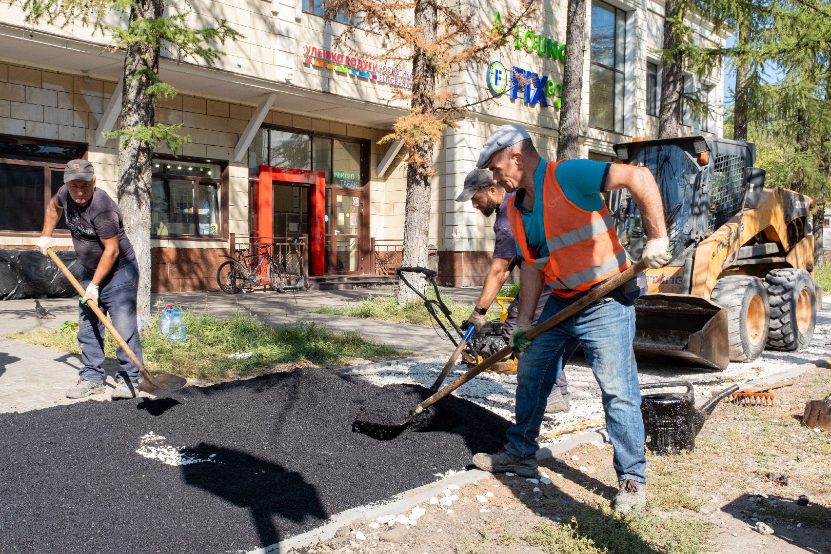 лыткарино, благоустройство городских территорий, асфальтирование тротуара,