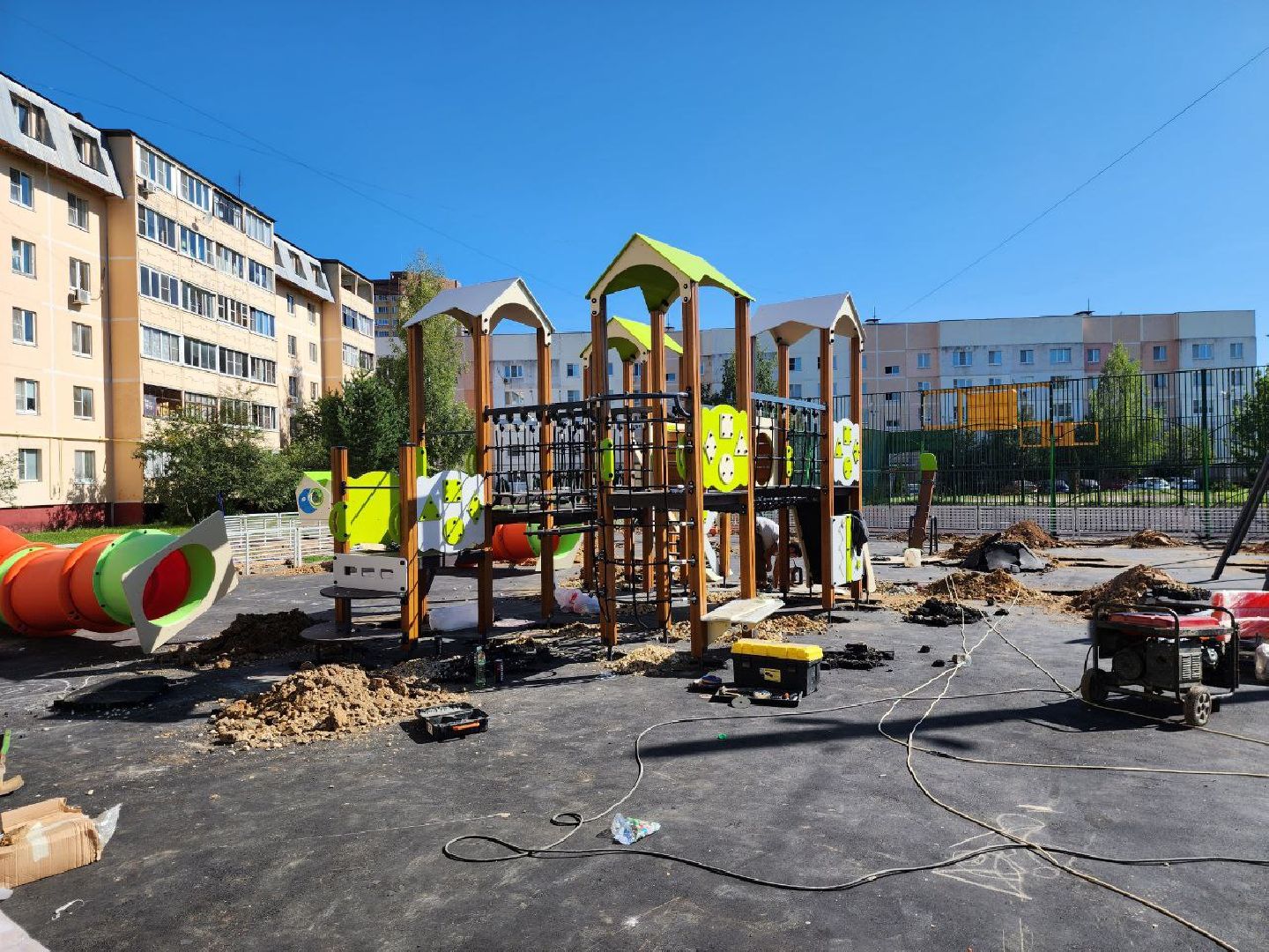 можайск, можайский городской округ, подмосковье, игровые площадки, губернаторские площадки, игровые объекты, наше подмосковье, модернизация игровых площадок,