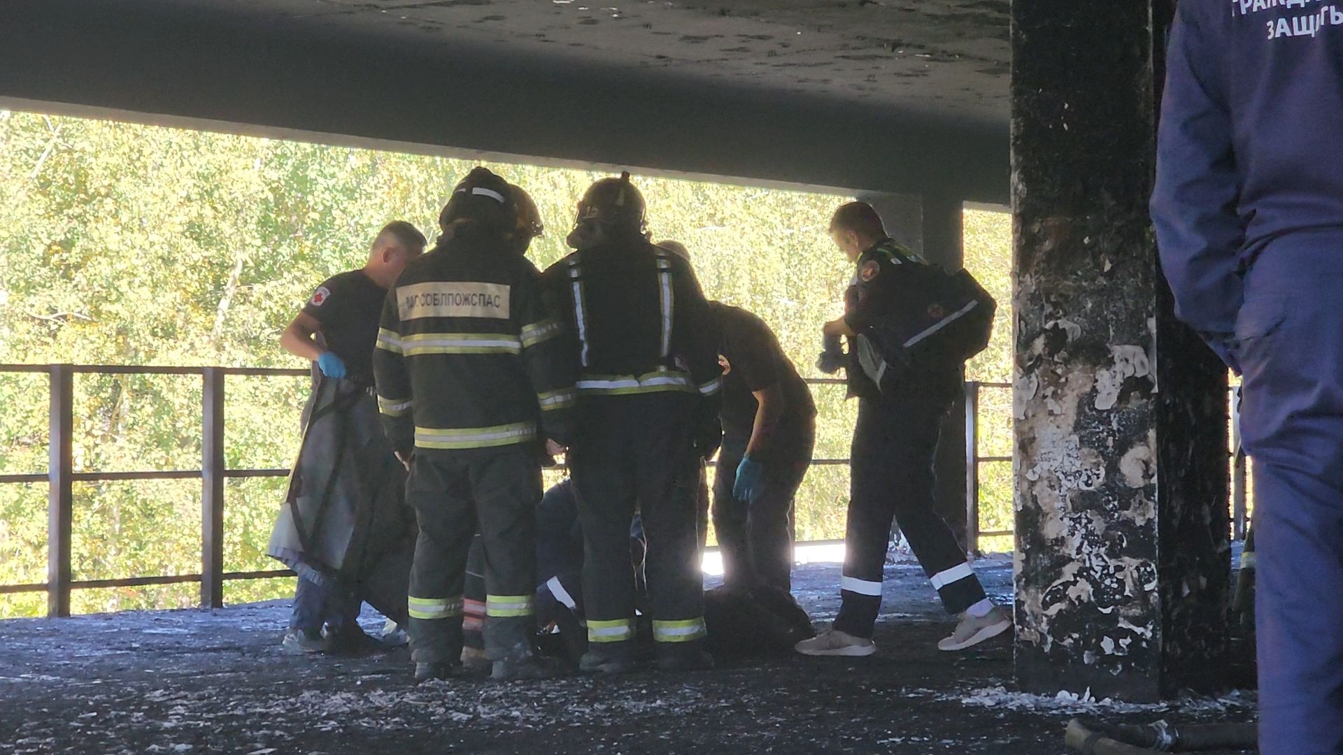 одинцово, лесной городок, чп, пожар, мнргоуровневая парковка,