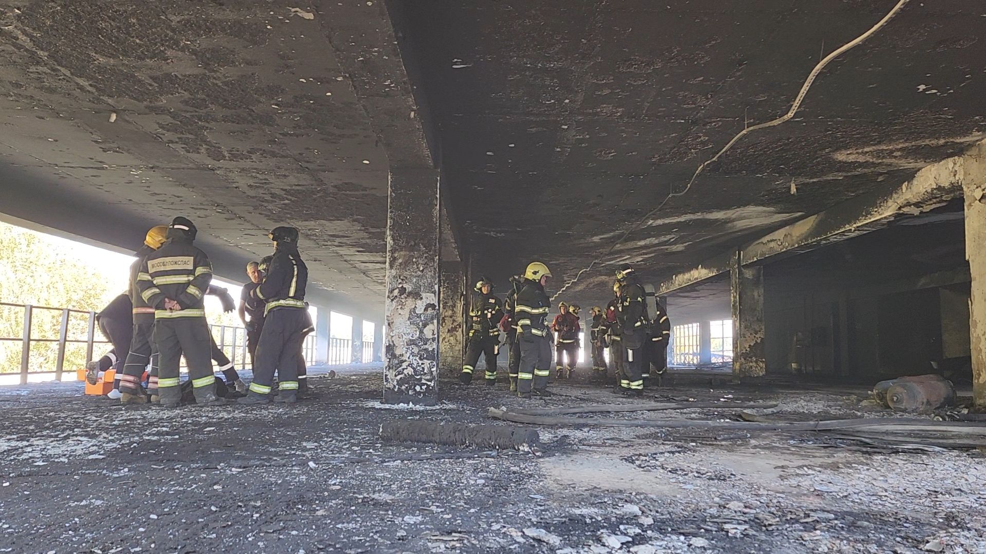 одинцово, лесной городок, чп, пожар, мнргоуровневая парковка,