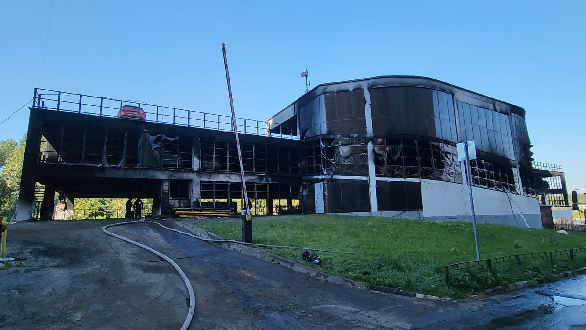 одинцово, лесной городок, чп, пожар, мнргоуровневая парковка,