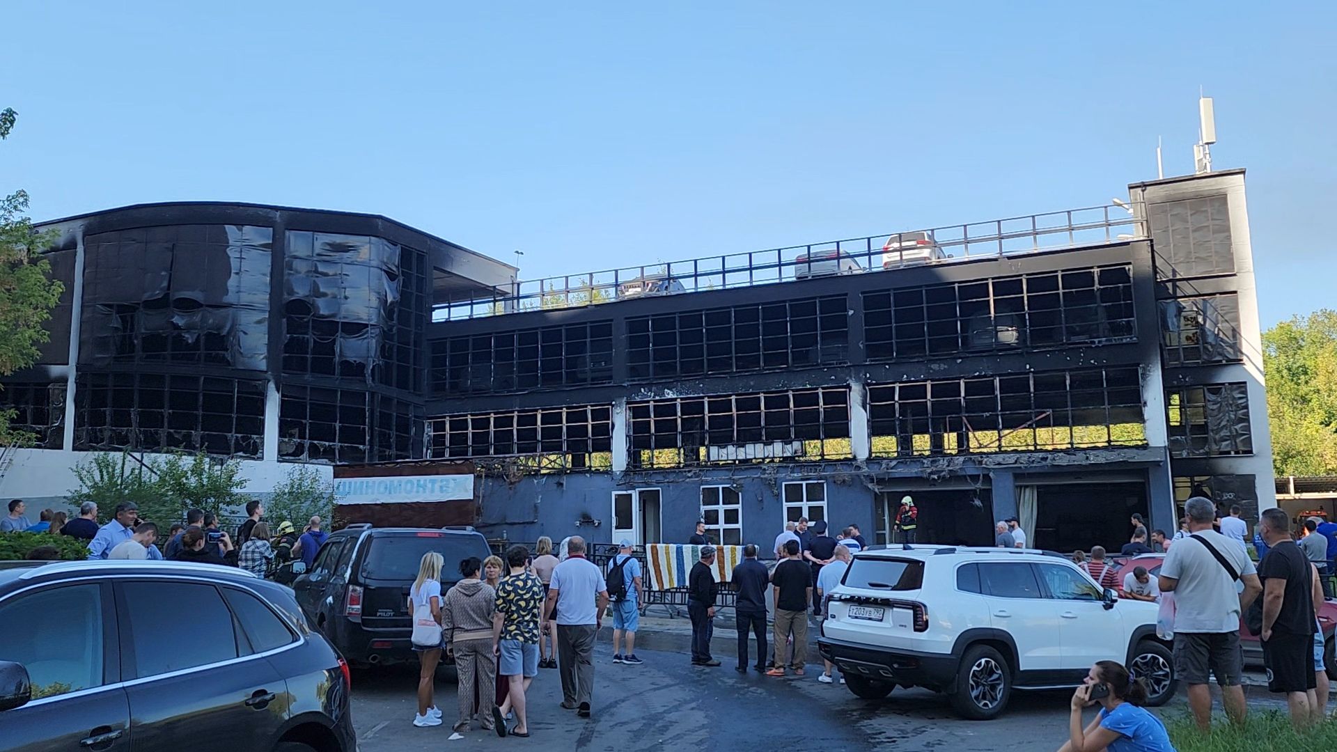 одинцово, лесной городок, чп, пожар, мнргоуровневая парковка,