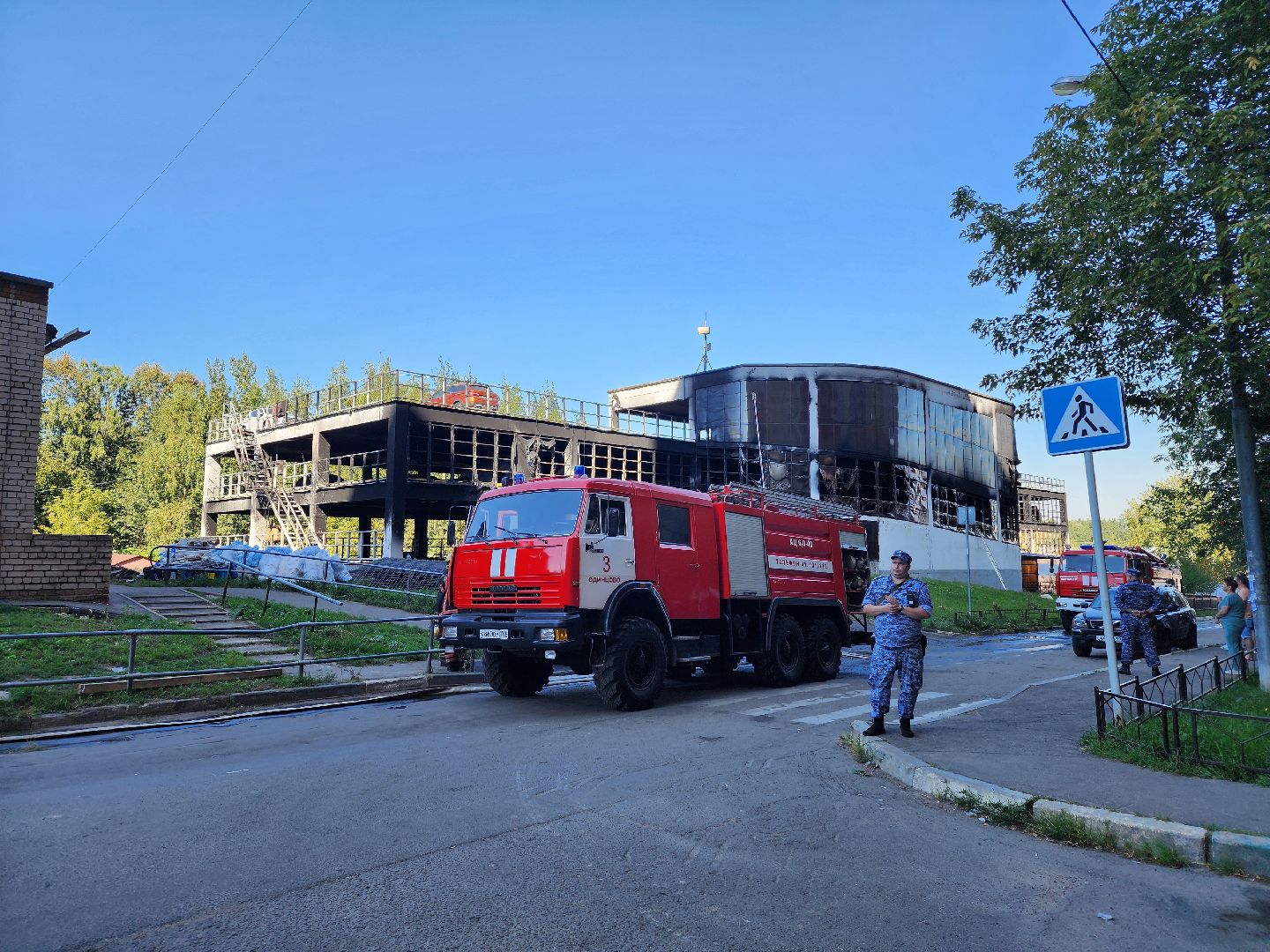 одинцово, лесной городок, чп, пожар, мнргоуровневая парковка,