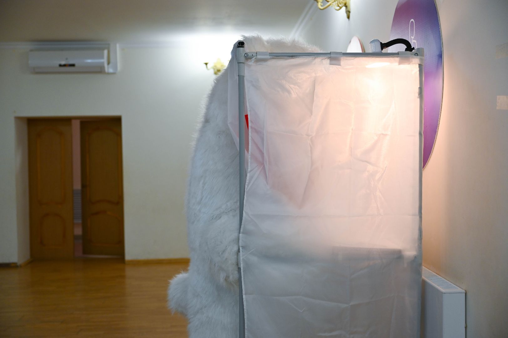 выборы, белый медведь, выборы 2024, голосование в совет депутатов ленинского округа,медведь голосует, на выборы пришел медведь,медведь в ленинском округе,