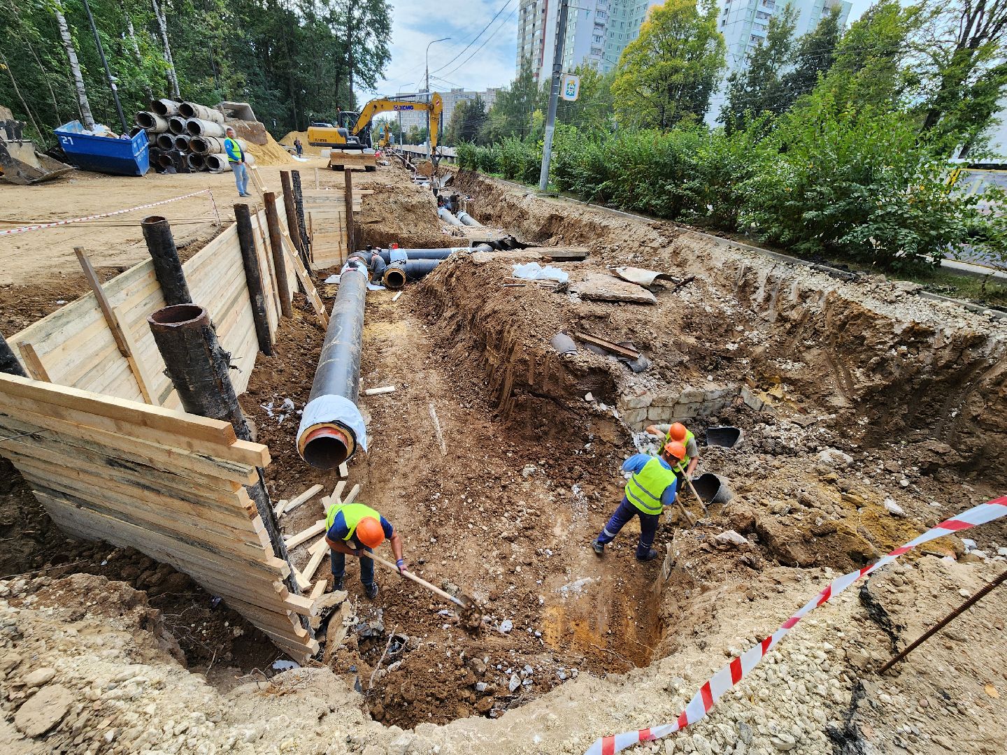 ремонт теплосетей, модернизация сети теплоснабжения, ремонт тепловых сетей, теплотрасса видное, ленинский округ жкх теплосеть, строительство перемычки теплосети,капитальный ремонт теплосетей,