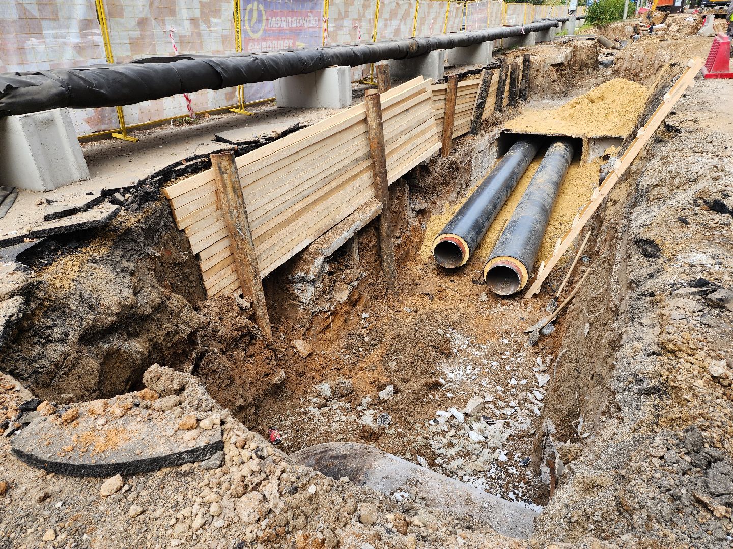 ремонт теплосетей, модернизация сети теплоснабжения, ремонт тепловых сетей, теплотрасса видное, ленинский округ жкх теплосеть, строительство перемычки теплосети,капитальный ремонт теплосетей,