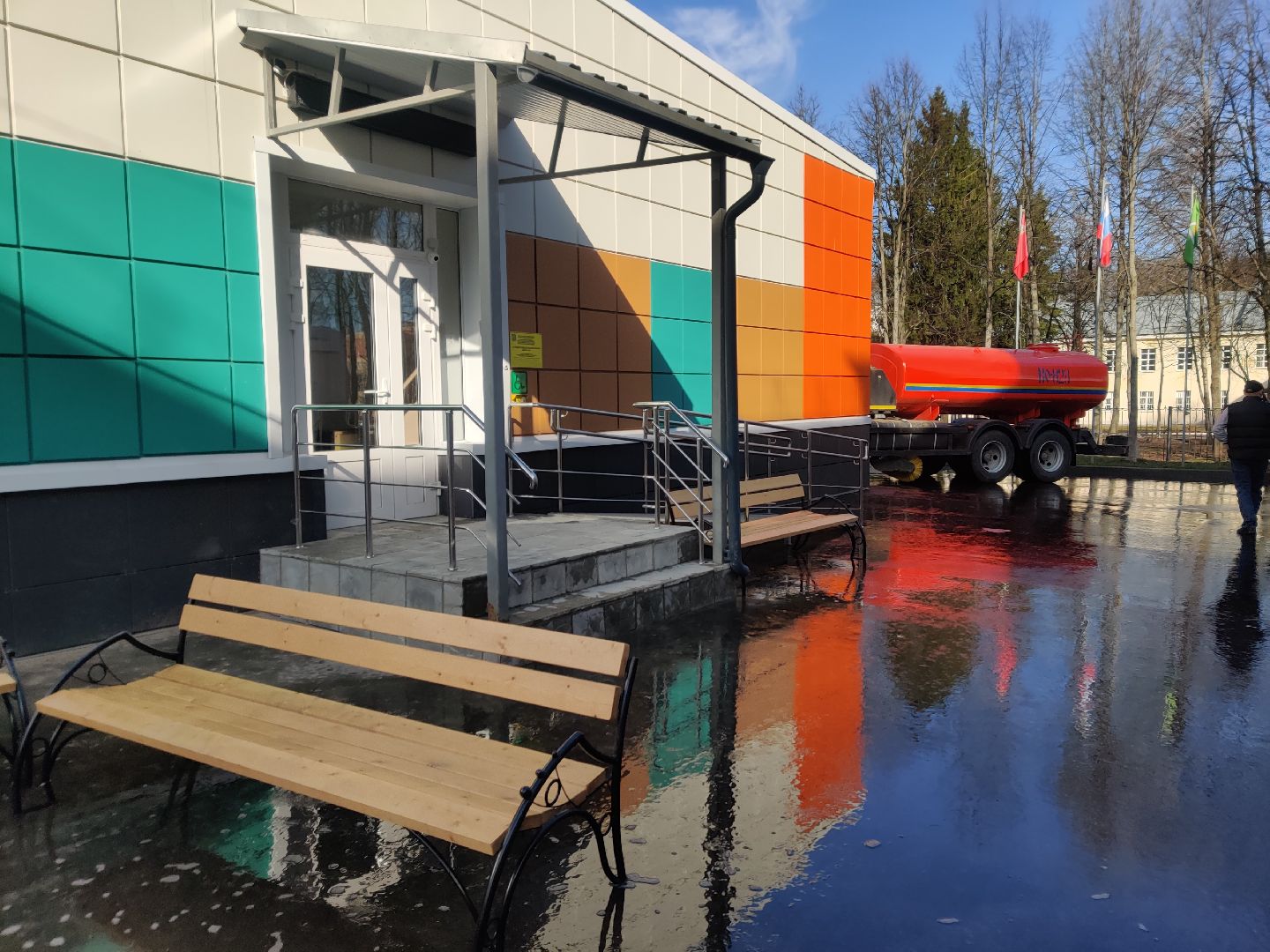 Красноармейск, уборка улиц, влажная уборка, школьный двор,