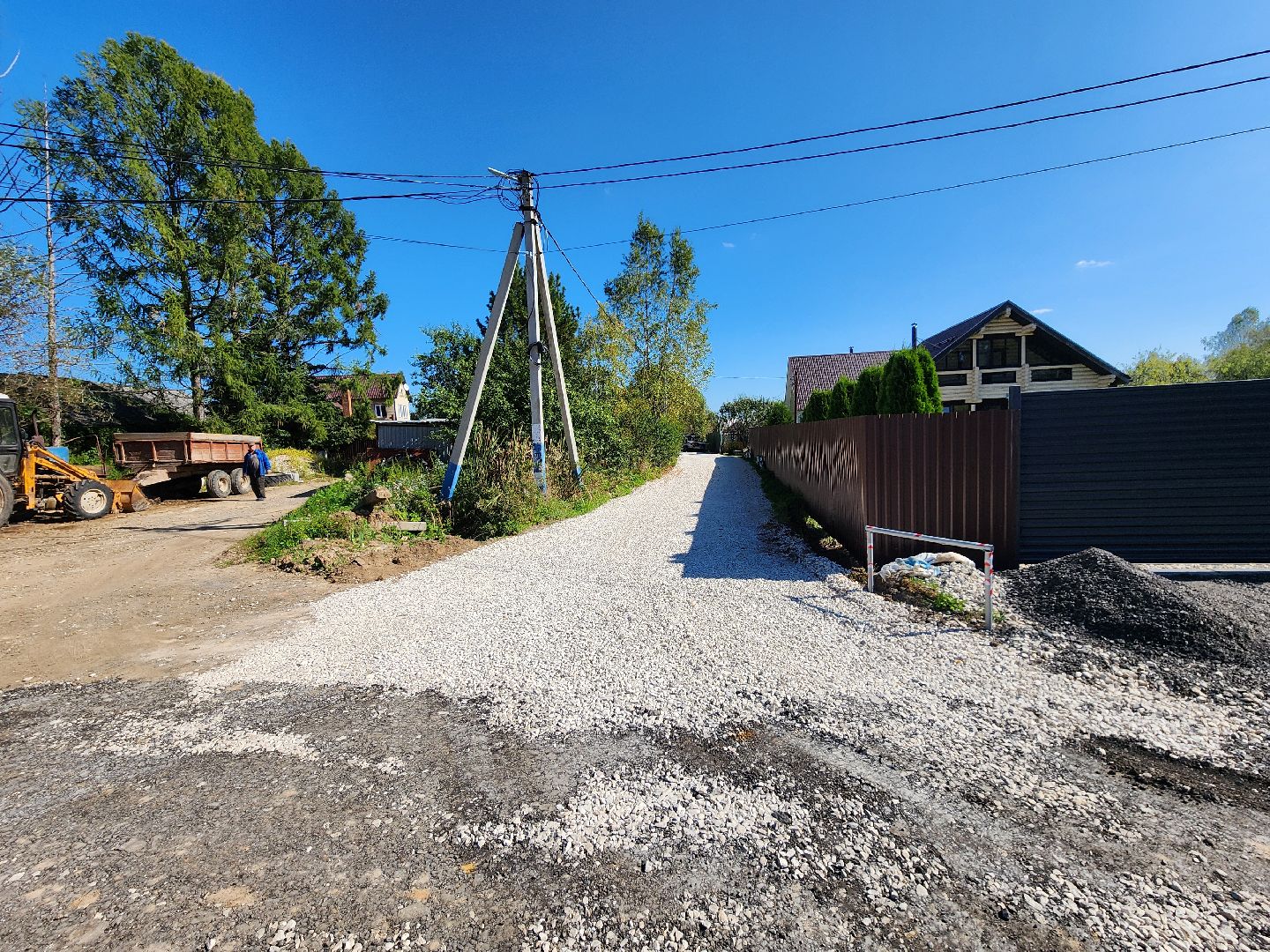 Чехов, село Стремилово, улица Лесная, обустройство дороги, переходный тип покрытия, дорожный ремонт, многодетные семьи,