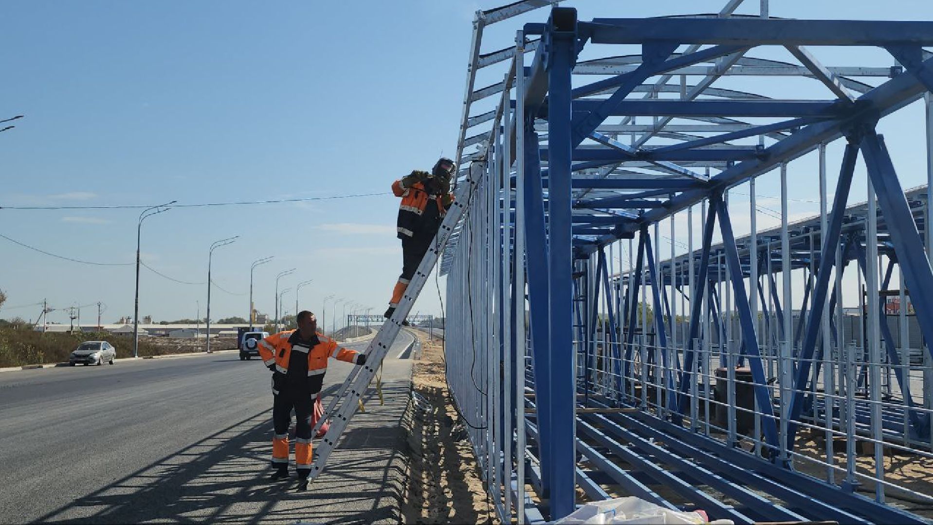 Строительство, автодорога, Урал М5, строители,