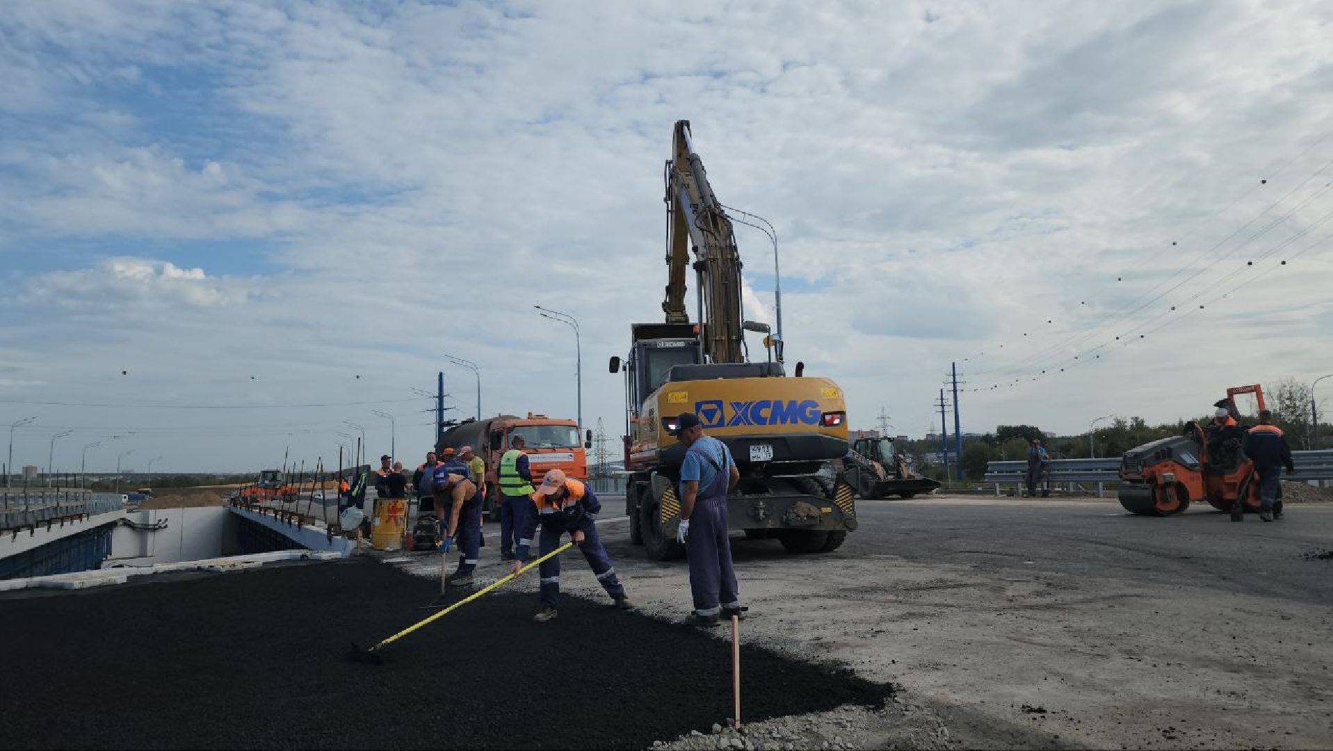 Строительство, автодорога, Урал М5, строители,