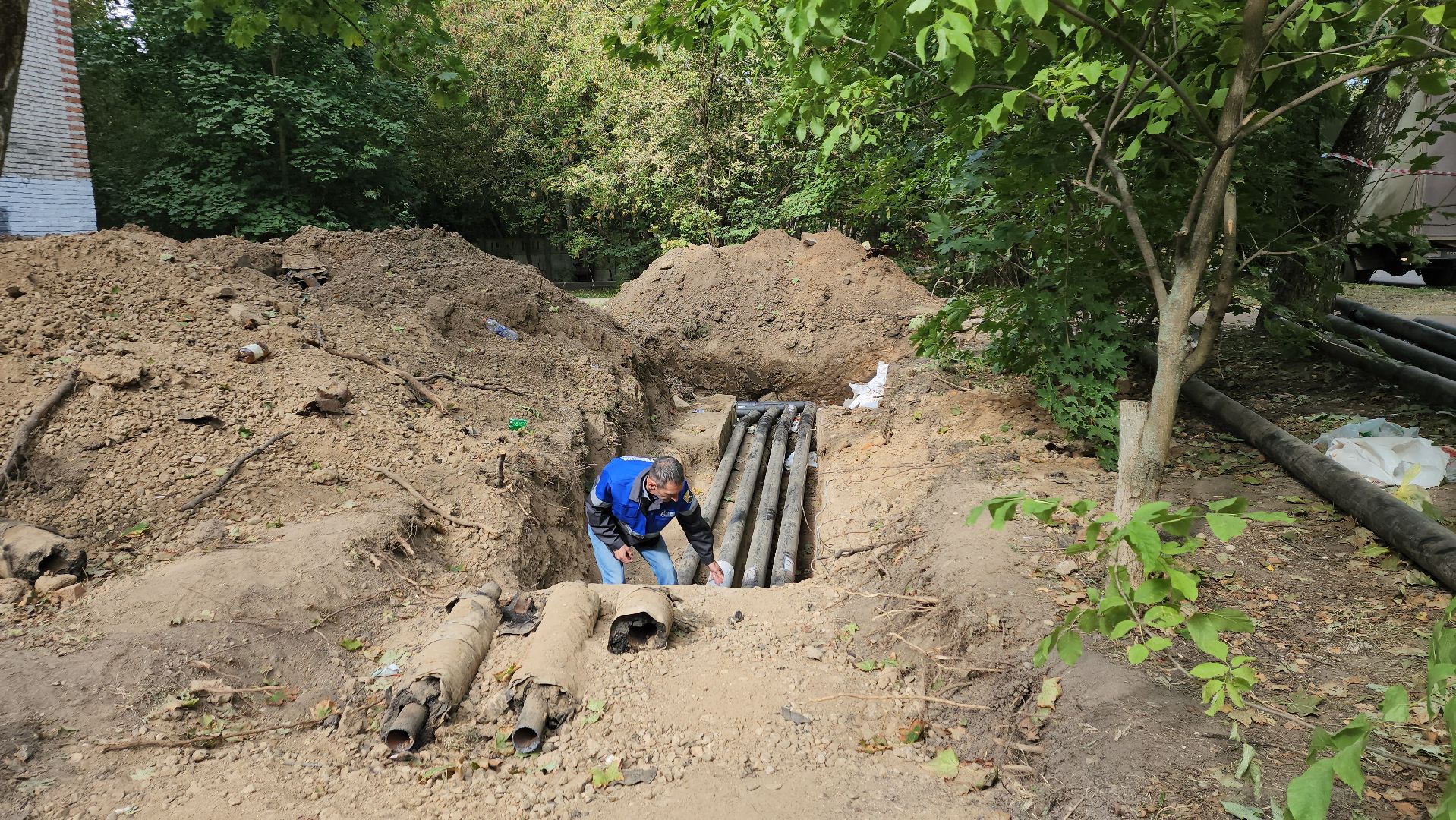 пушкино, ремонт тепловых сетей, кудринка, начало отопительного сезона, тепловая камера, тепловой контур,