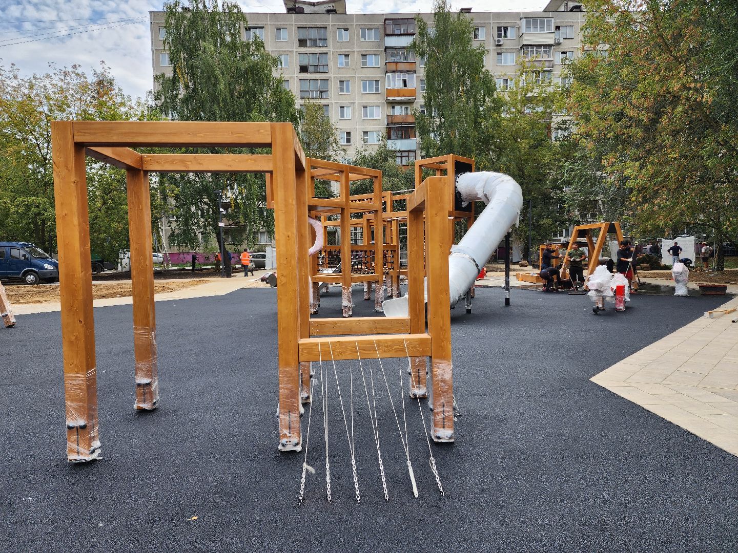 раменское, благоустройство, сквер на коммунистической 19,
