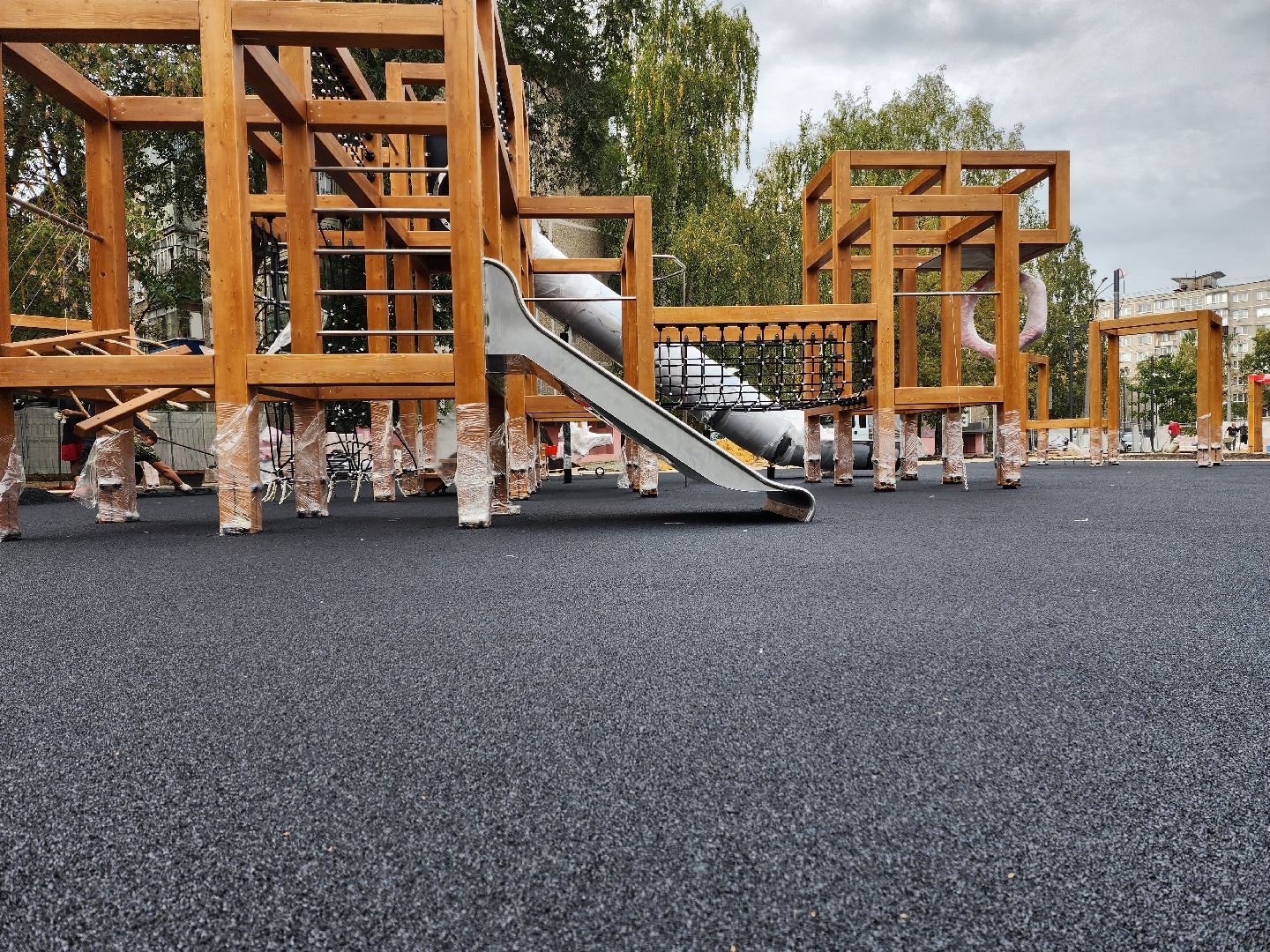 раменское, благоустройство, сквер на коммунистической 19,