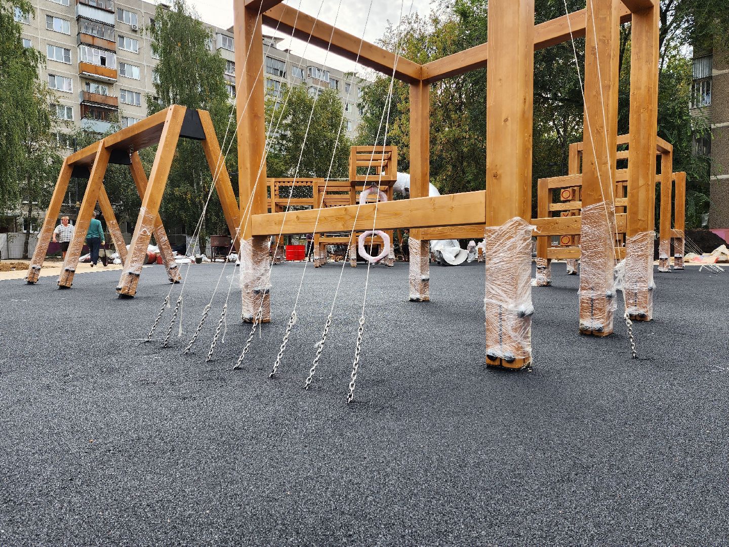 раменское, благоустройство, сквер на коммунистической 19,