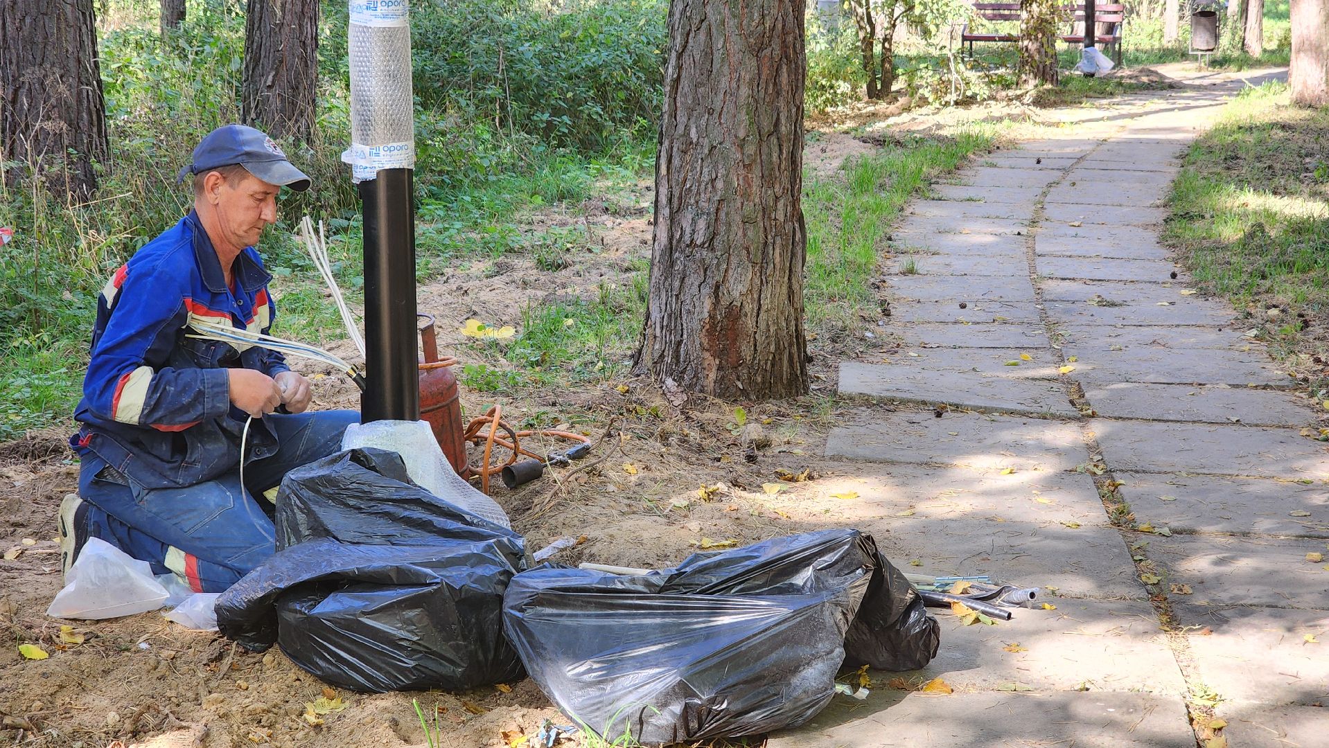 светлый город, освещение, протвино, улица дружбы, опоры освещения,