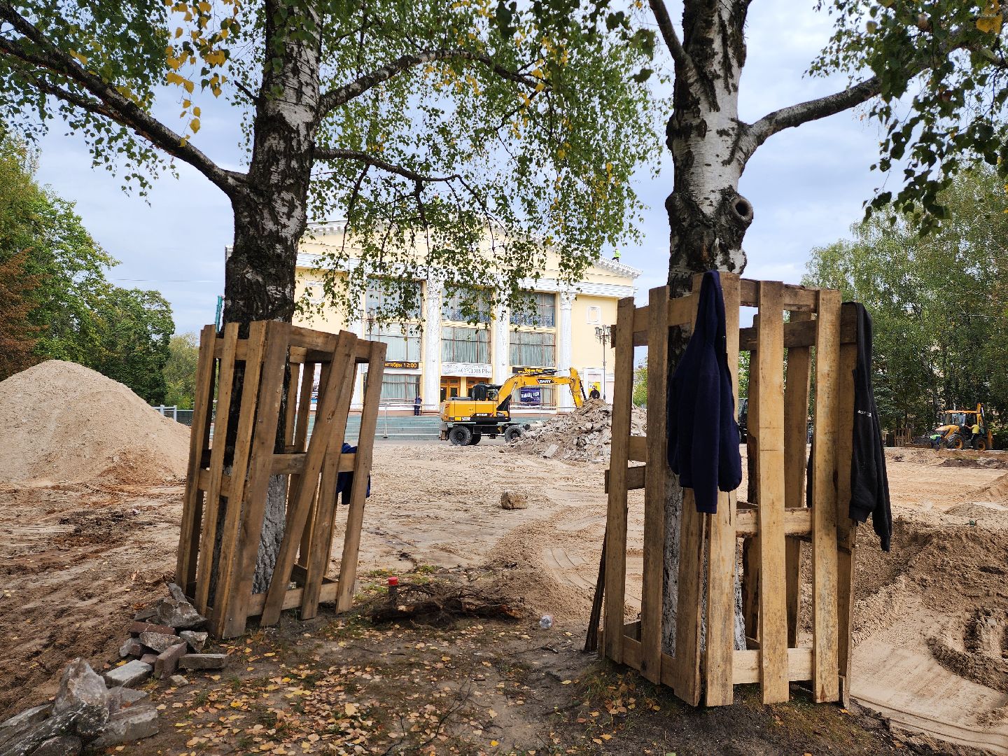 Дубна, Благоустройство, дк октябрь, Демонтаж,