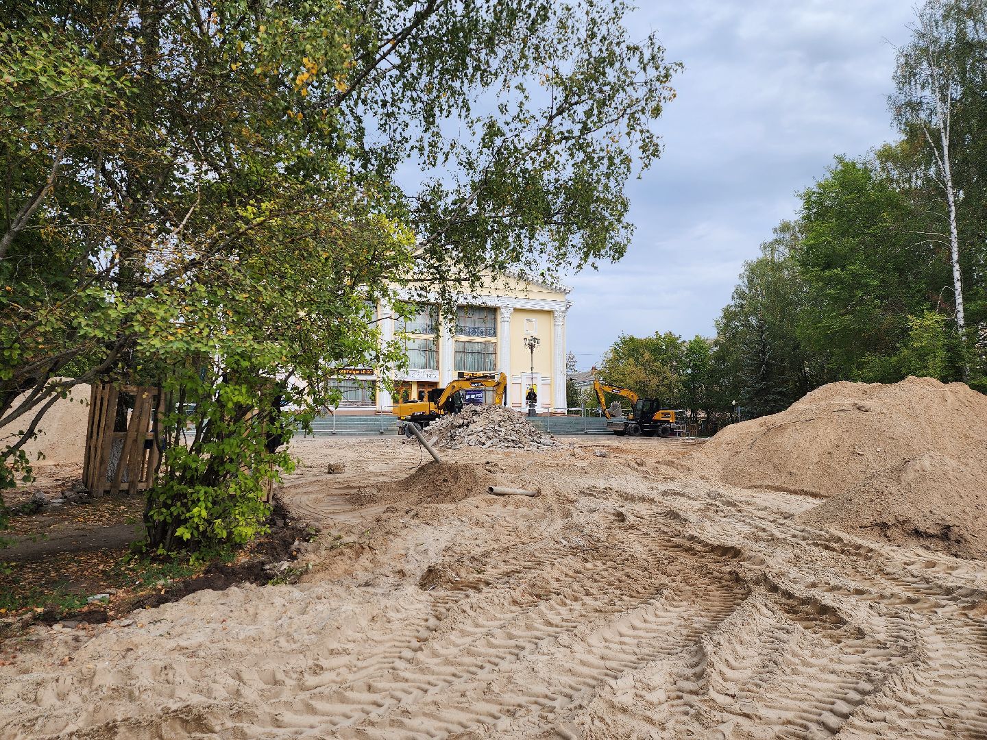 Дубна, Благоустройство, дк октябрь, Демонтаж,