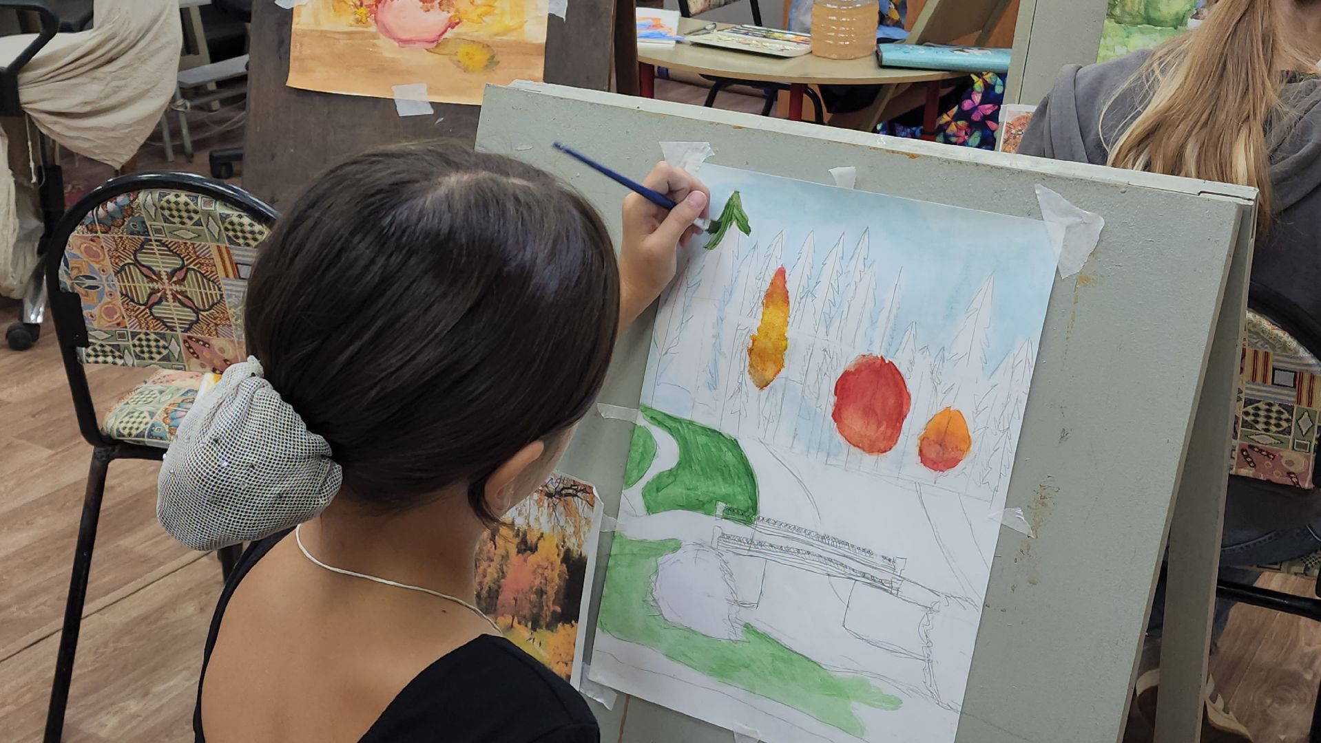 Живопись, Акварель, Лобня, рисование,Осень,