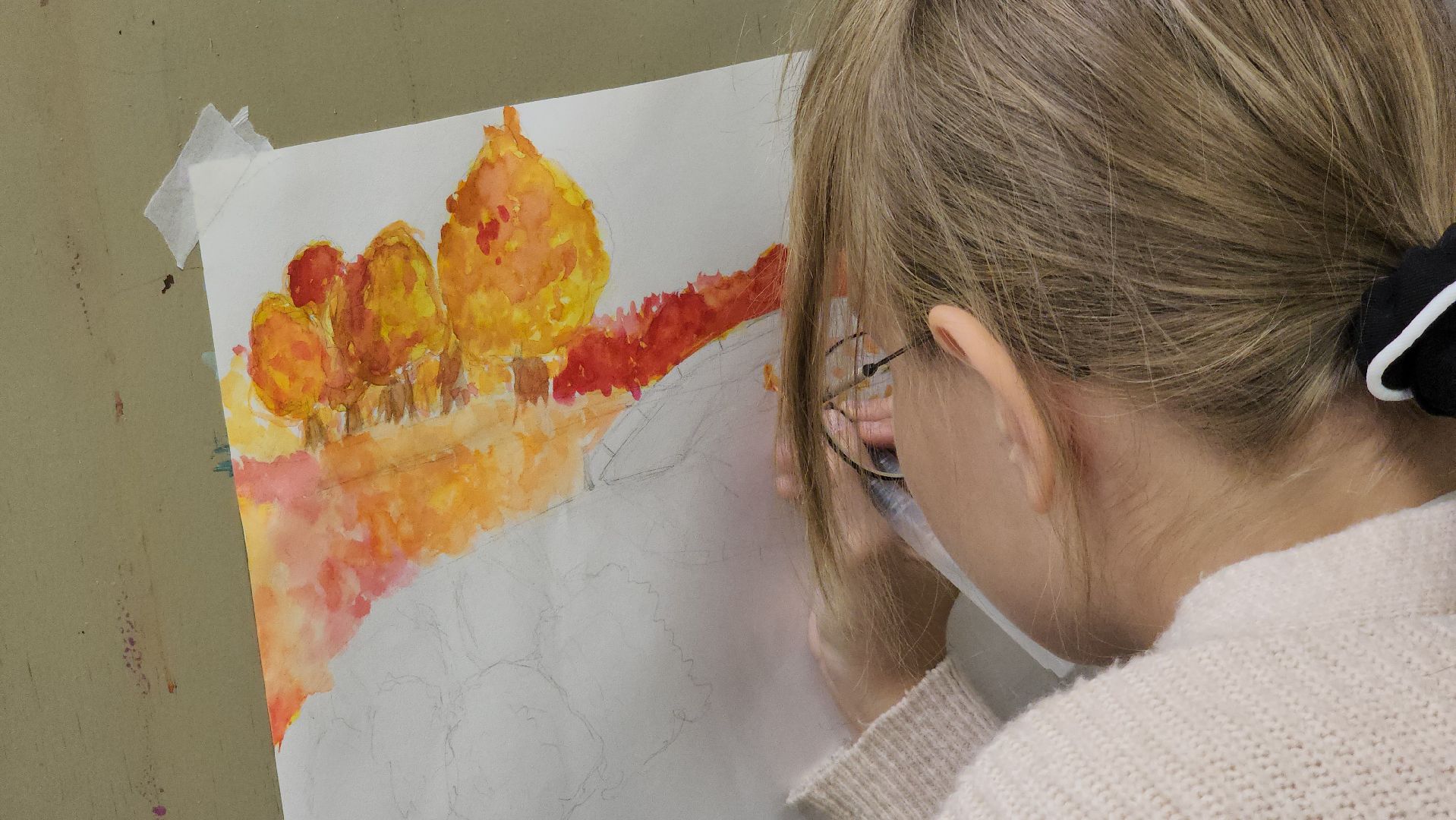 Живопись, Акварель, Лобня, рисование,Осень,