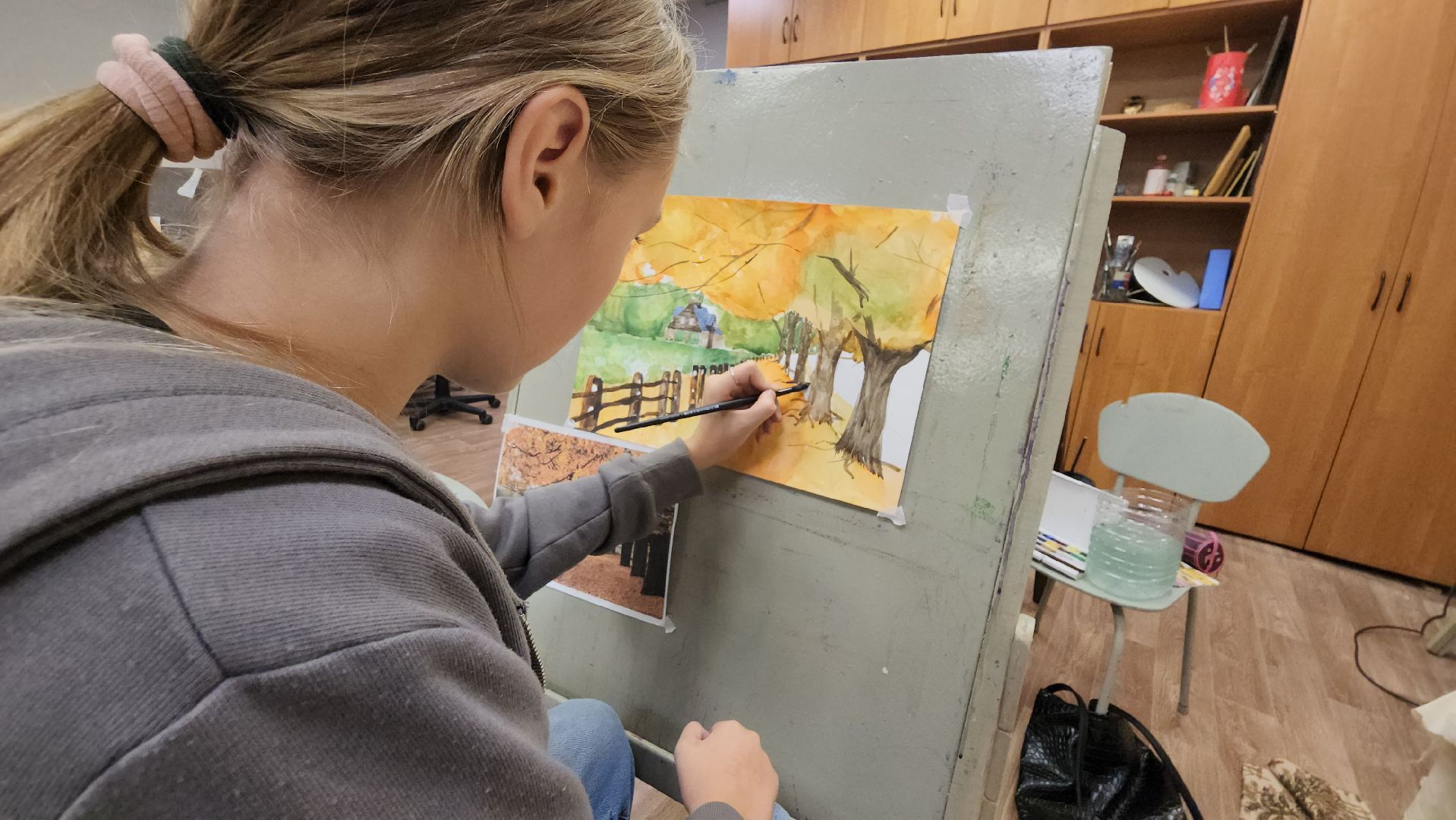 Живопись, Акварель, Лобня, рисование,Осень,