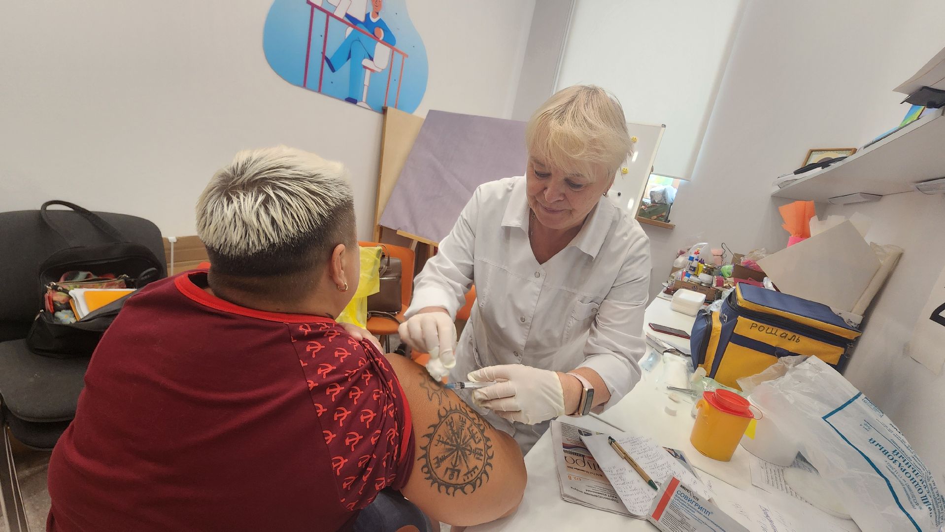 вакцина от гриппа, выездная бригада, вакцинация, Рошаль, городской округ Шатура,