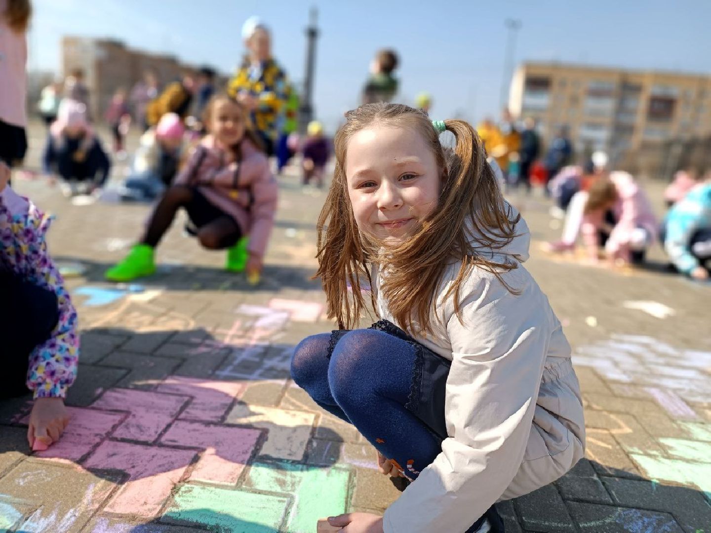 Можайск, Можайский го, День космонавтики, Юрий Гагагрин, Поехали, акция, большая раскраска