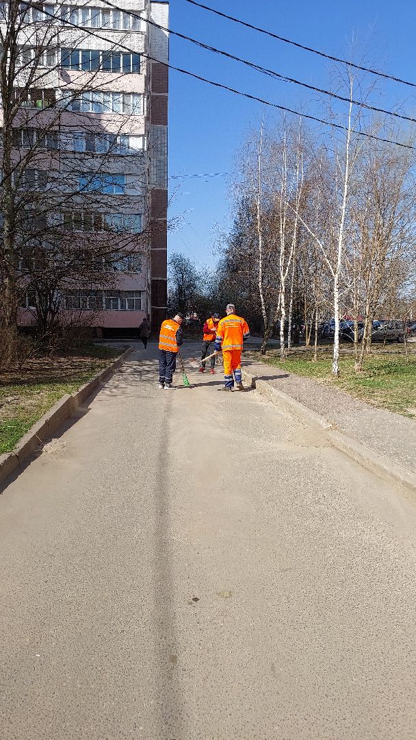 субботник, месячник по уборке, подмосковье, комбинат благоустройства, серпухов,