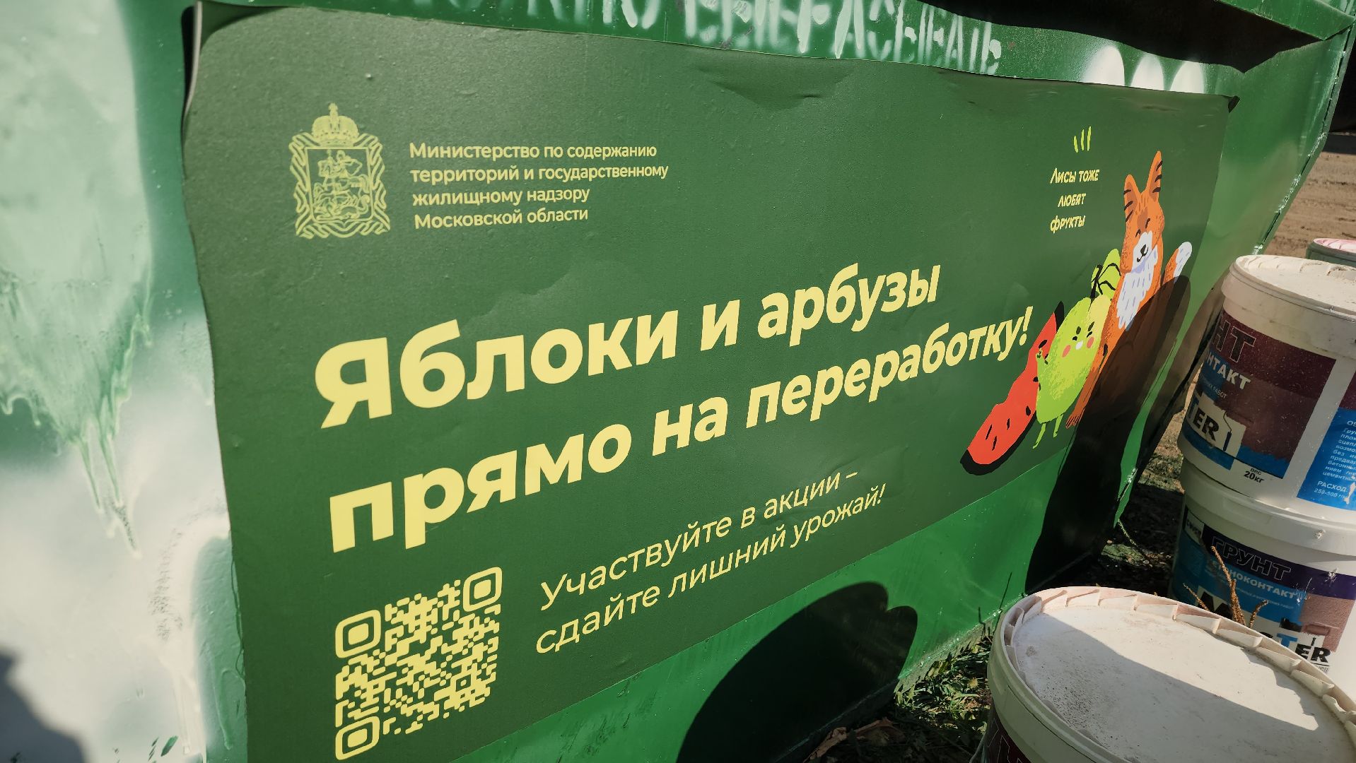 одинцово, жкх, утилизация, бункер, бахчевые, яблоки, арбузы,