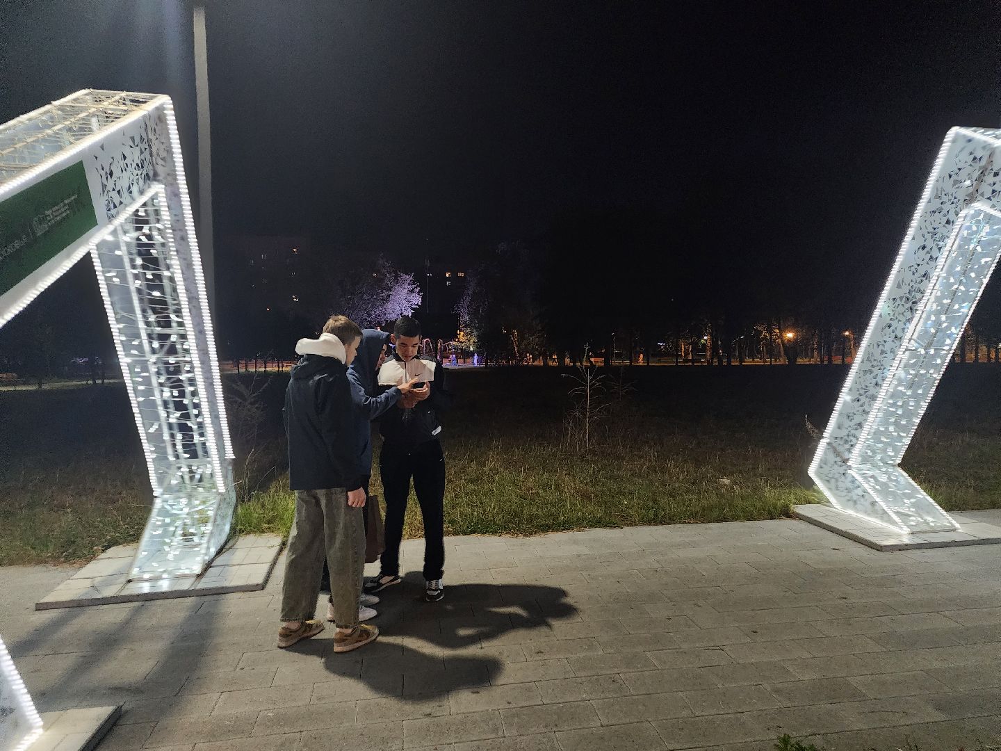 долгопрудный, центральный парк, светодиоды, цветник,клумбы,