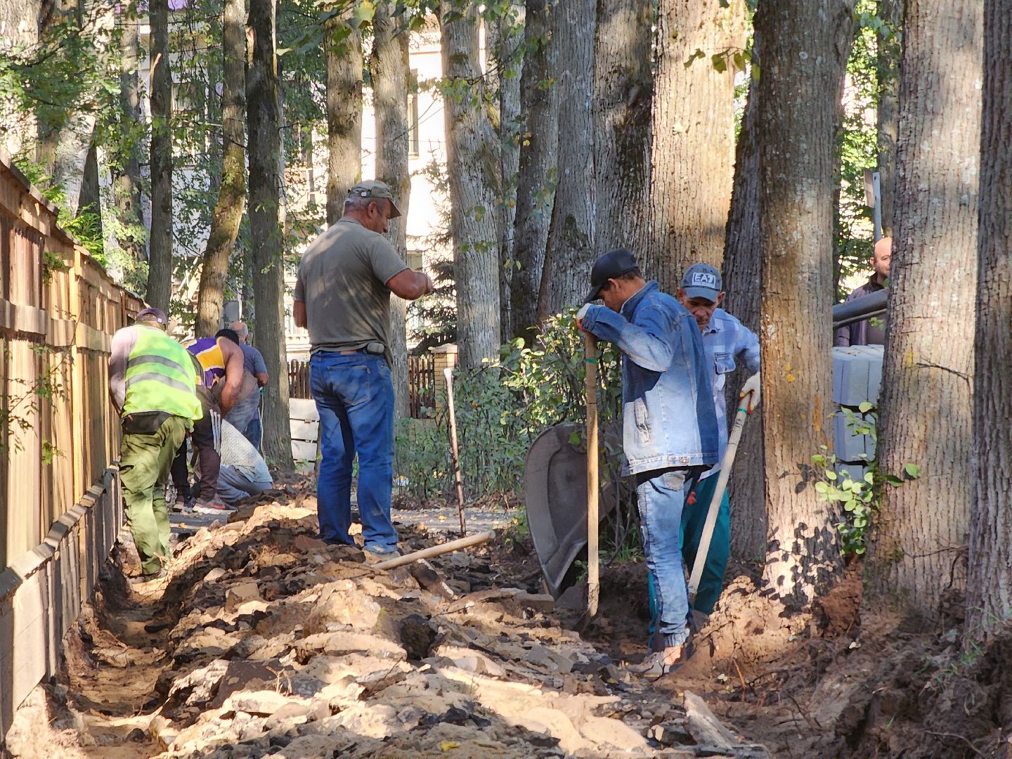 Дубна, Ремонт тротуара, Дорожные работы,