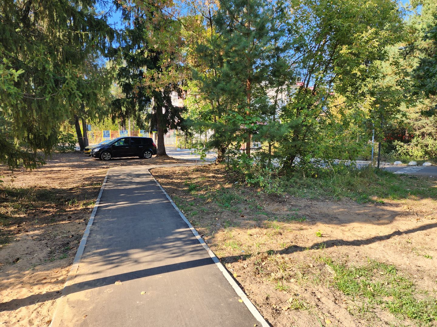 раменское, дороги, пешеходный путь от детского сада к школе,