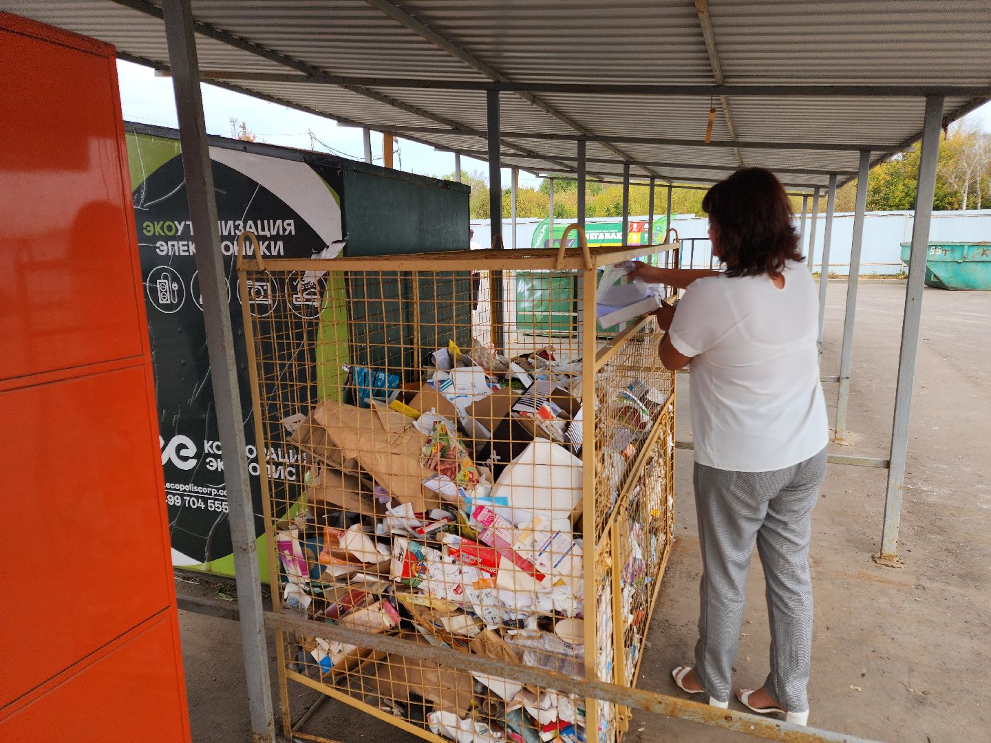 Чехов, улица 8 Марта, площадка Мегабак, открытие, раздельный сбор мусора, твердые коммунальные отходы, нацпроект экология,