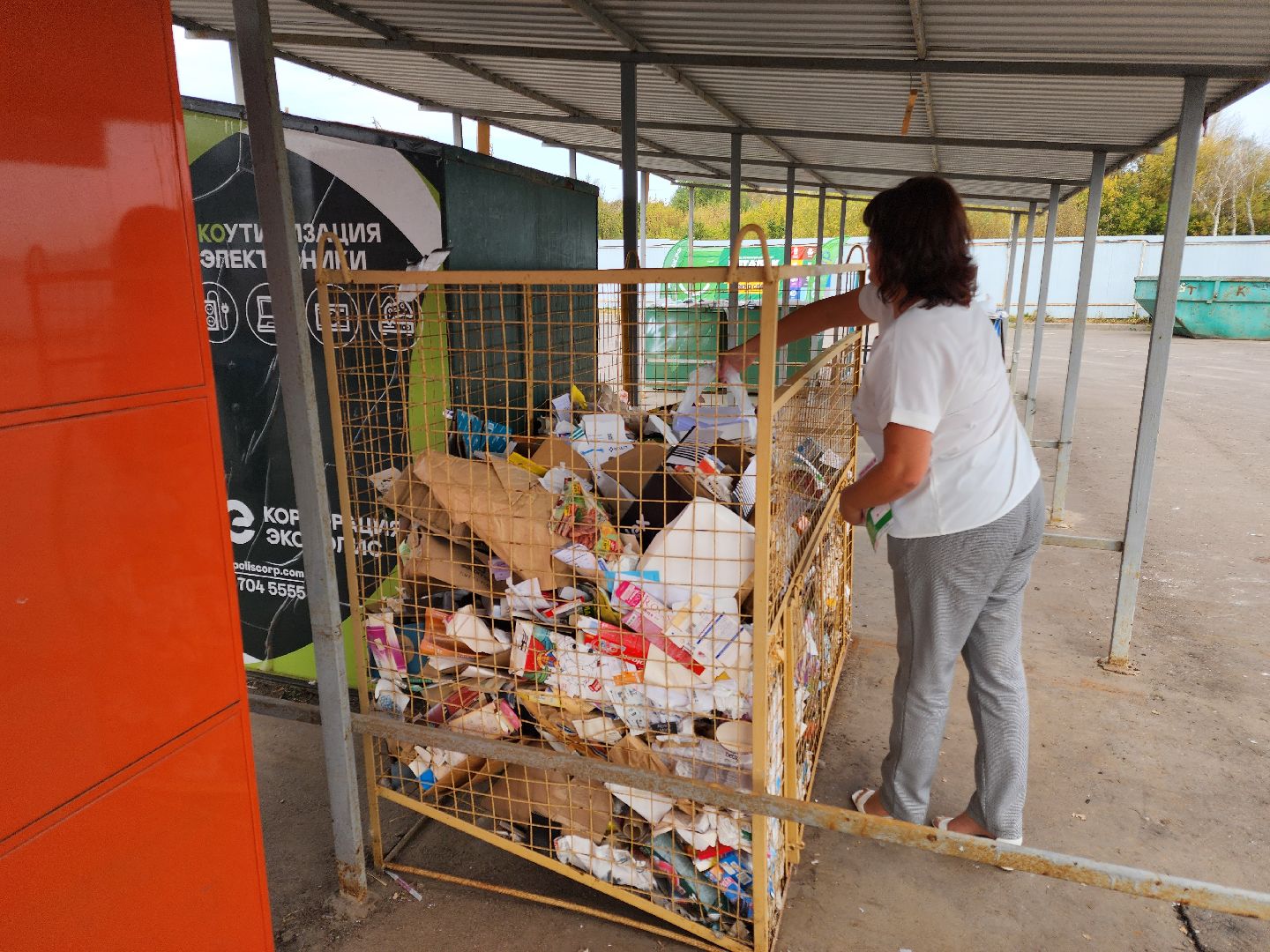 Чехов, улица 8 Марта, площадка Мегабак, открытие, раздельный сбор мусора, твердые коммунальные отходы, нацпроект экология,