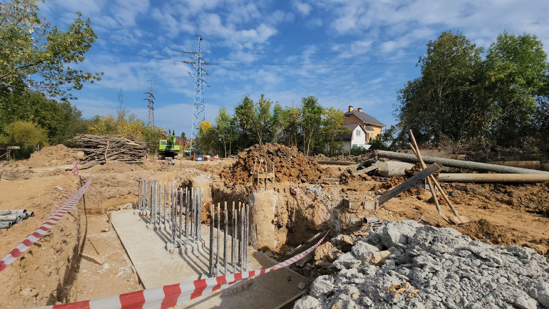 Переход через ЖД, Лобня, Строительство,