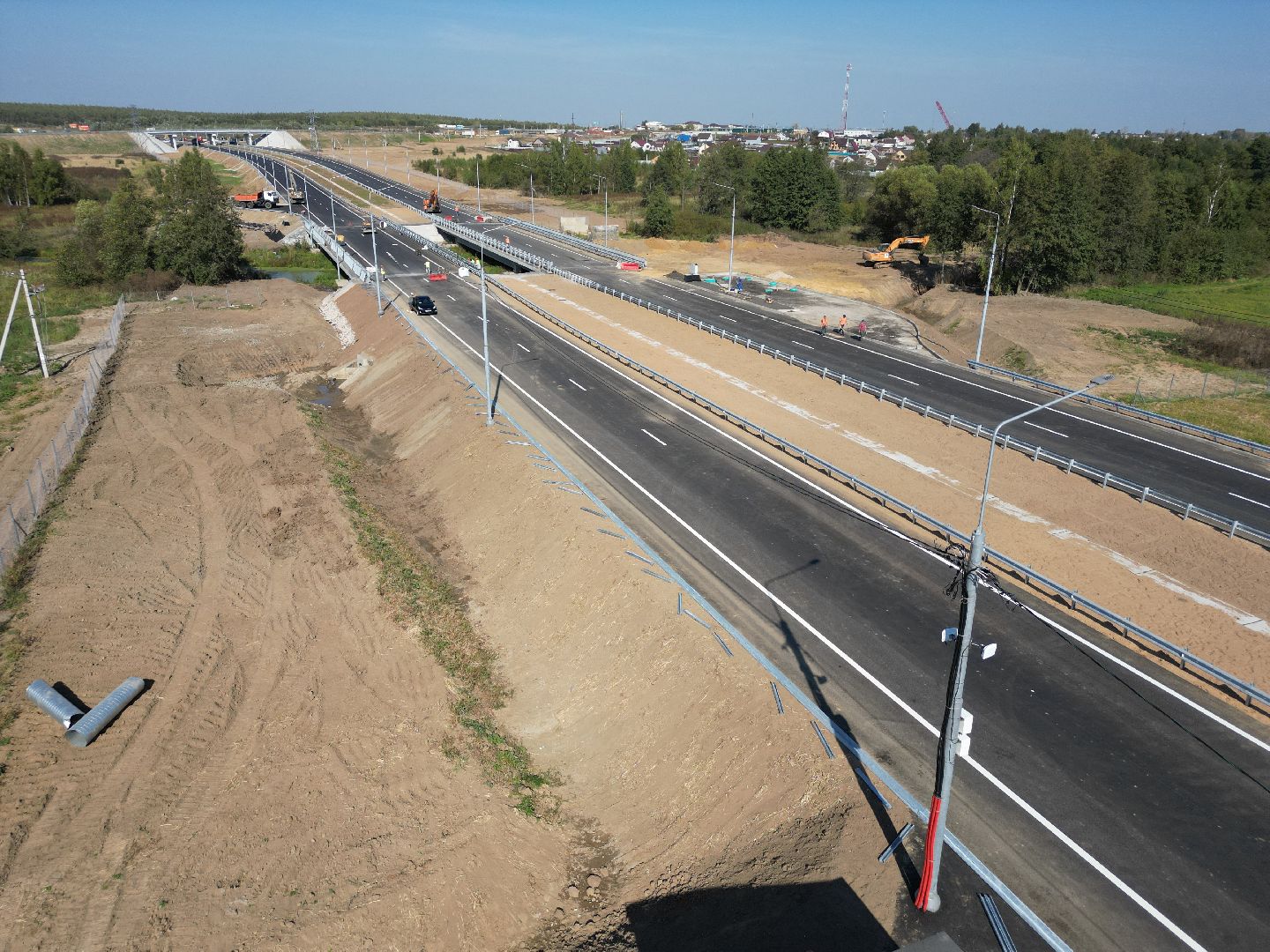 видео с коптера, м5, трасса,