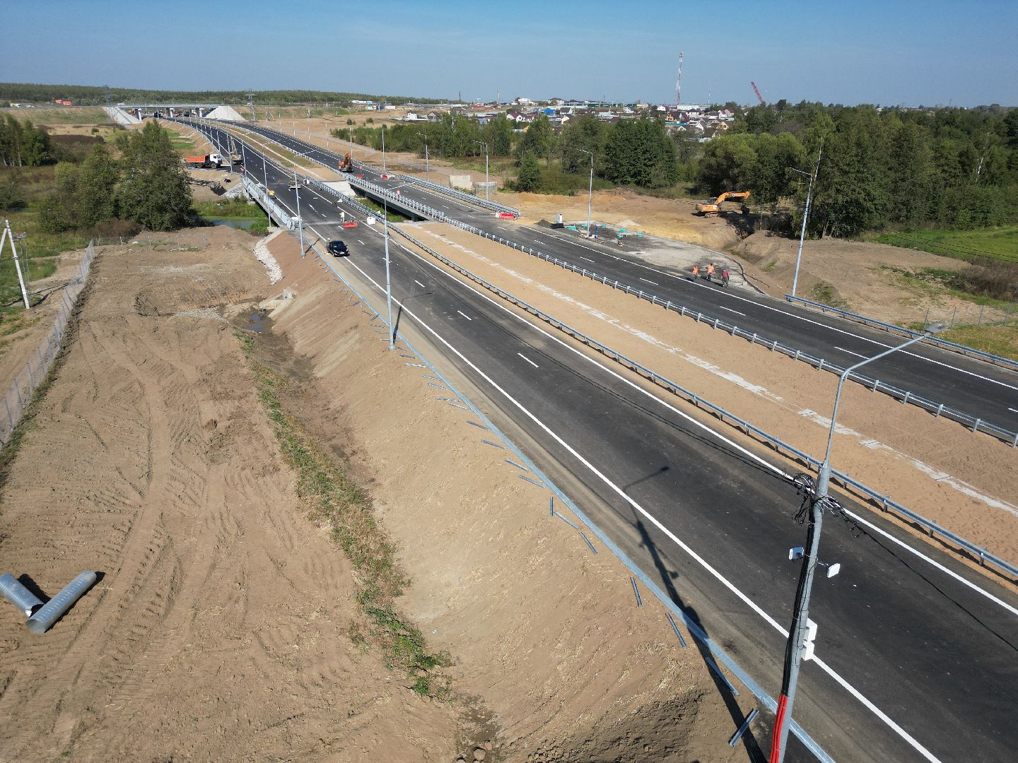 видео с коптера, м5, трасса,