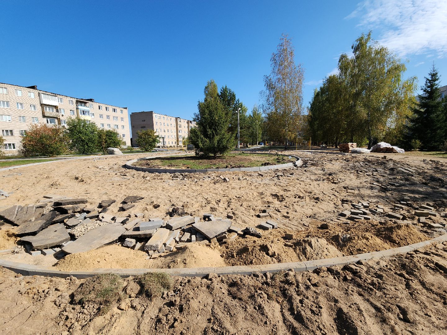 благоустройство, сквер солнышко, реконструкция сквера, колюбакино, руза, рузский городской округ, московская область,