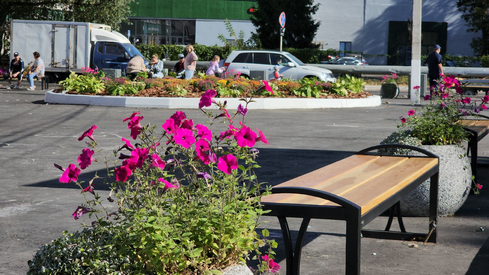 Площадь, цветники, Благоустройство, Лобня,