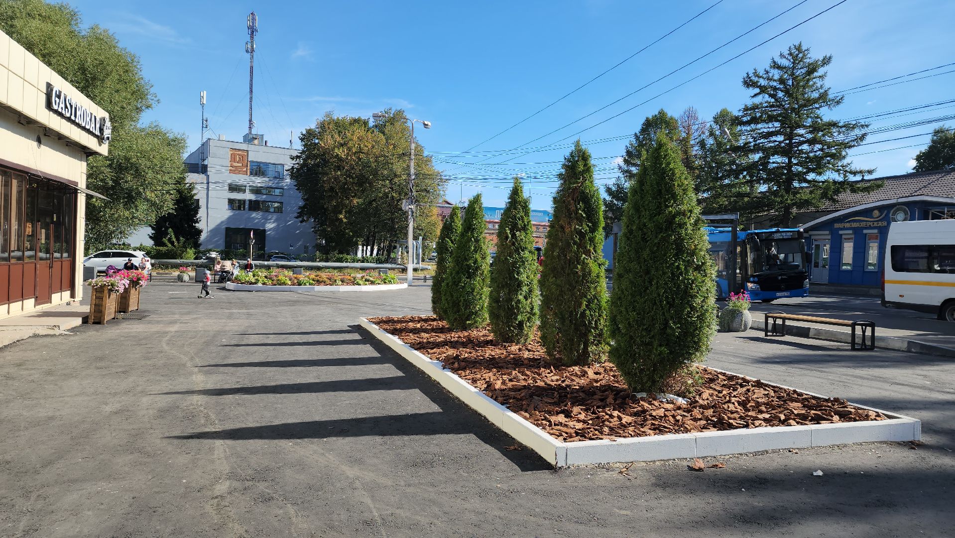 Площадь, цветники, Благоустройство, Лобня,