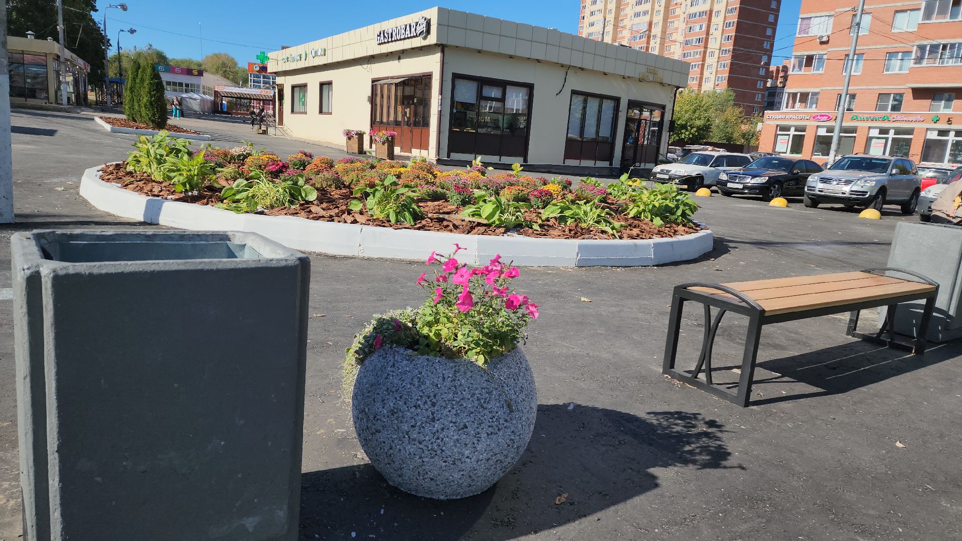 Площадь, цветники, Благоустройство, Лобня,