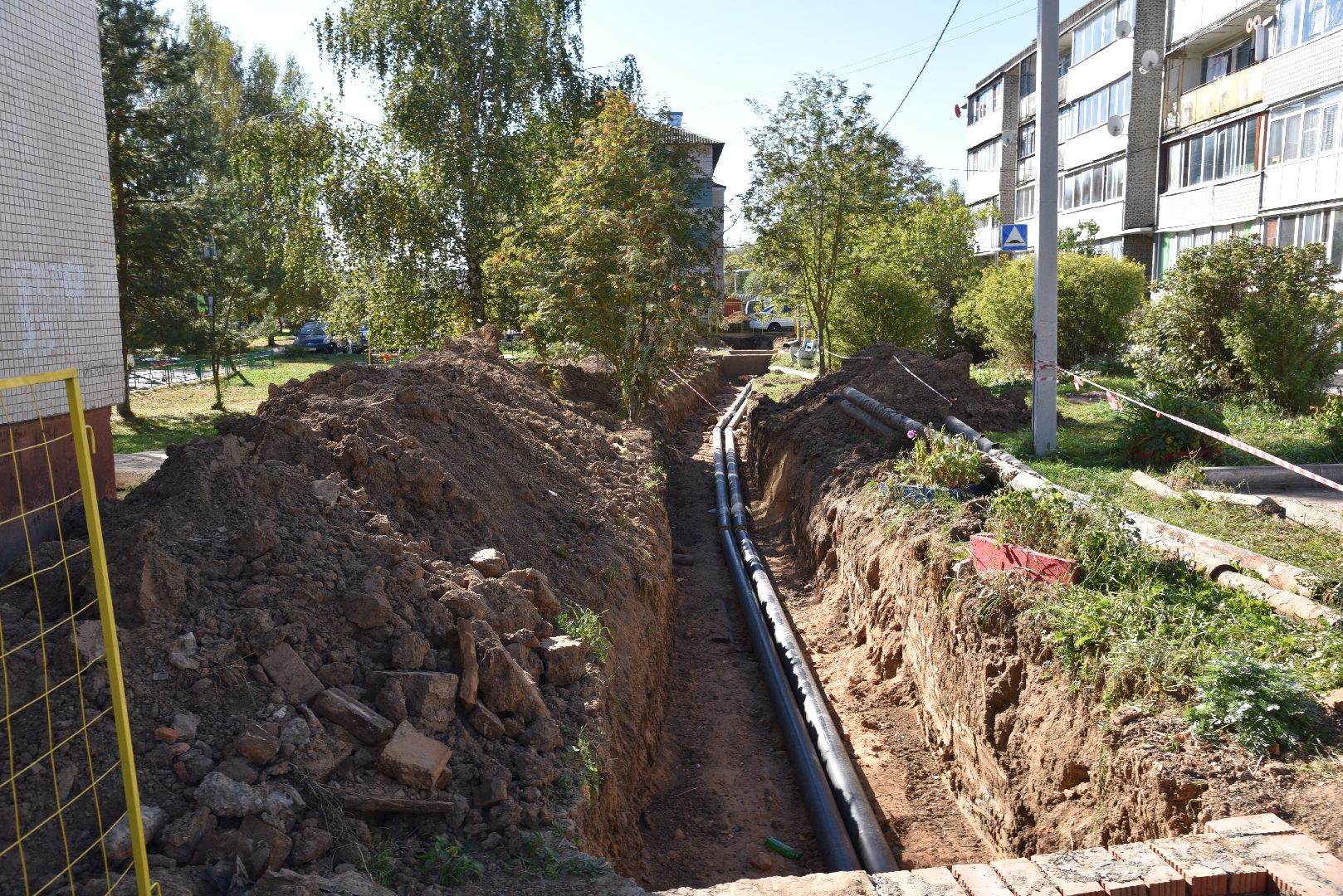 лотошино, новолотошино, жкх, замена теплотрассы, замена труб отопления, теплотрасса,