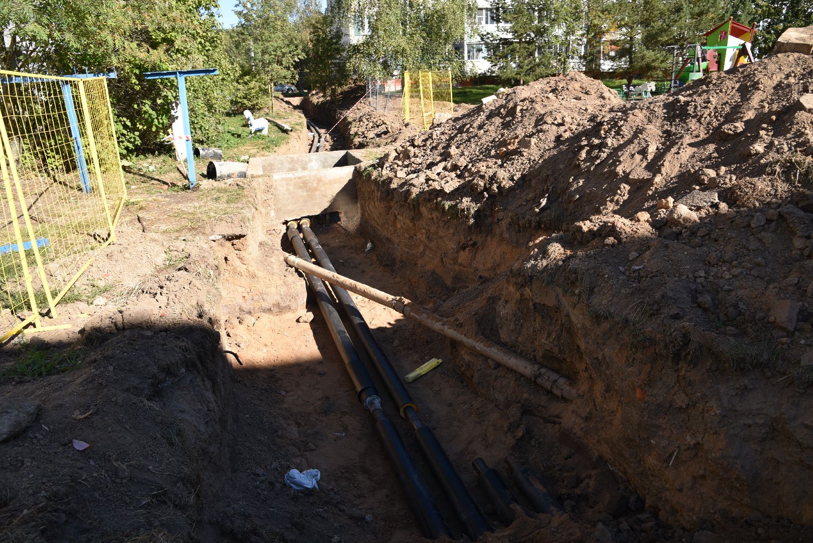 лотошино, новолотошино, жкх, замена теплотрассы, замена труб отопления, теплотрасса,